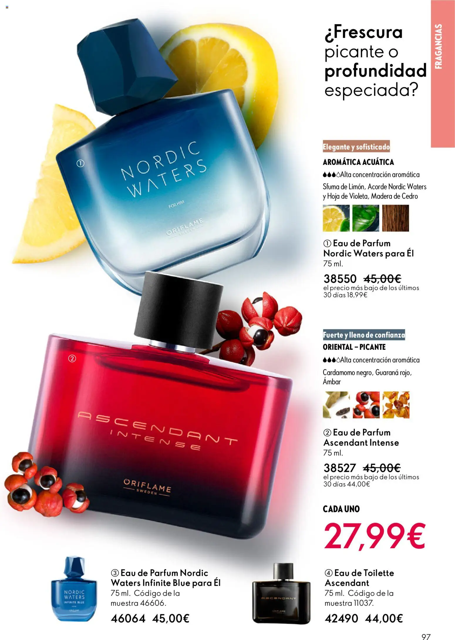 Oriflame - Catálogo Campaña 3 │ válido desde el 18.02.2026 | Página: 97 | Productos: Eau de toilette, Χοιρινό παϊδάκι, Eau de parfum