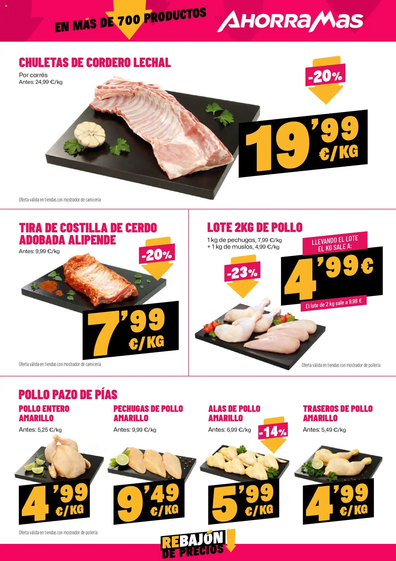 AhorraMas folleto │ válido desde el 12.03.2026 | Página: 5 | Productos: Chuletas de cordero, Cerdo, Costilla de cerdo, Φίλτρο καφέ