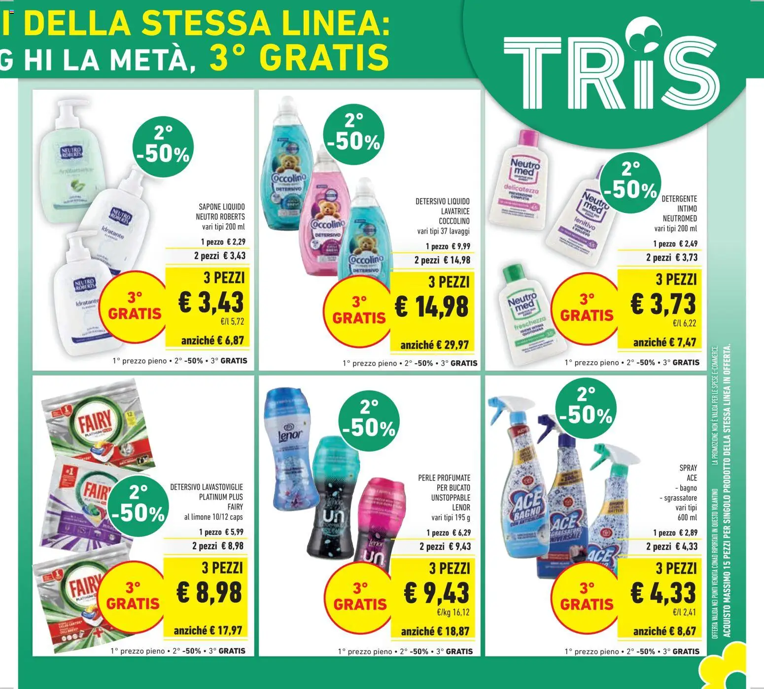Volantino Conad del 08.04.2026 | Pagina: 7 | Prodotti: Detergente, Intimo, Lavatrice, Bagno