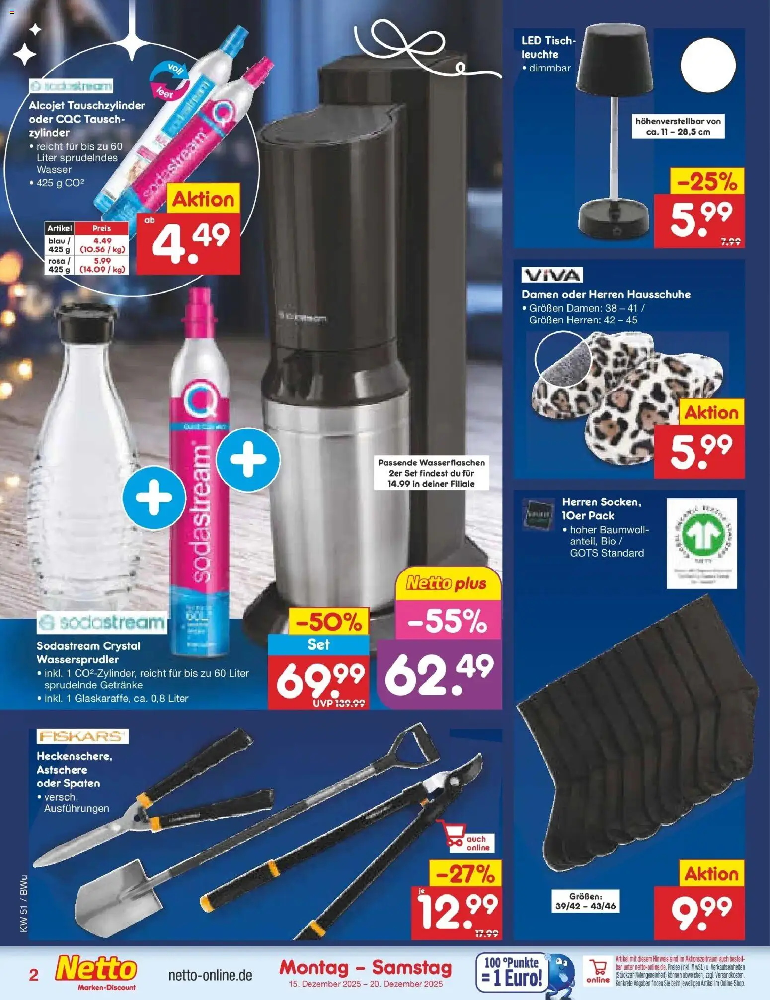Netto Marken-Discount prospekt Stemwede-Dielingen	 – gültig ab 15.12.2025 | Seite: 28 | Produkte: Tisch, Wasser, Hausschuhe, Sodastream