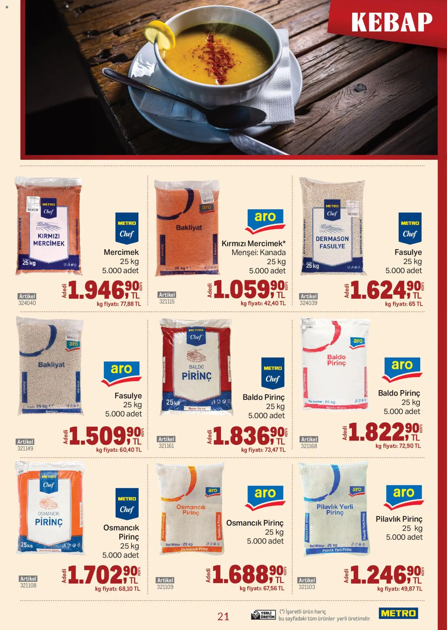 Metro - Kebap Restoranları - 04.02.2026 tarihinden itibaren geçerlidir | Sayfa: 21