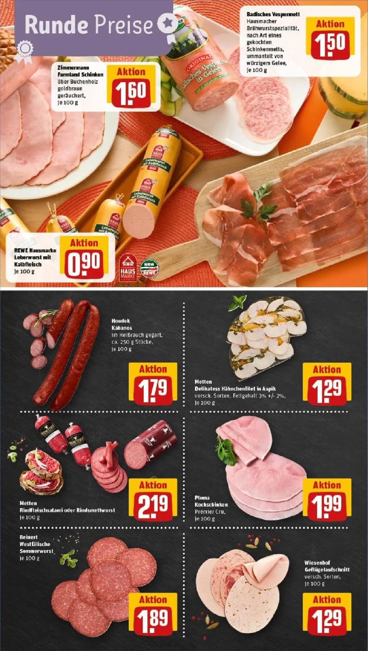 Rewe prospekt Duisburg / Bergheim	 - gültig ab dem 22.06.2025 | Seite: 8 | Produkte: Salami, Schinken