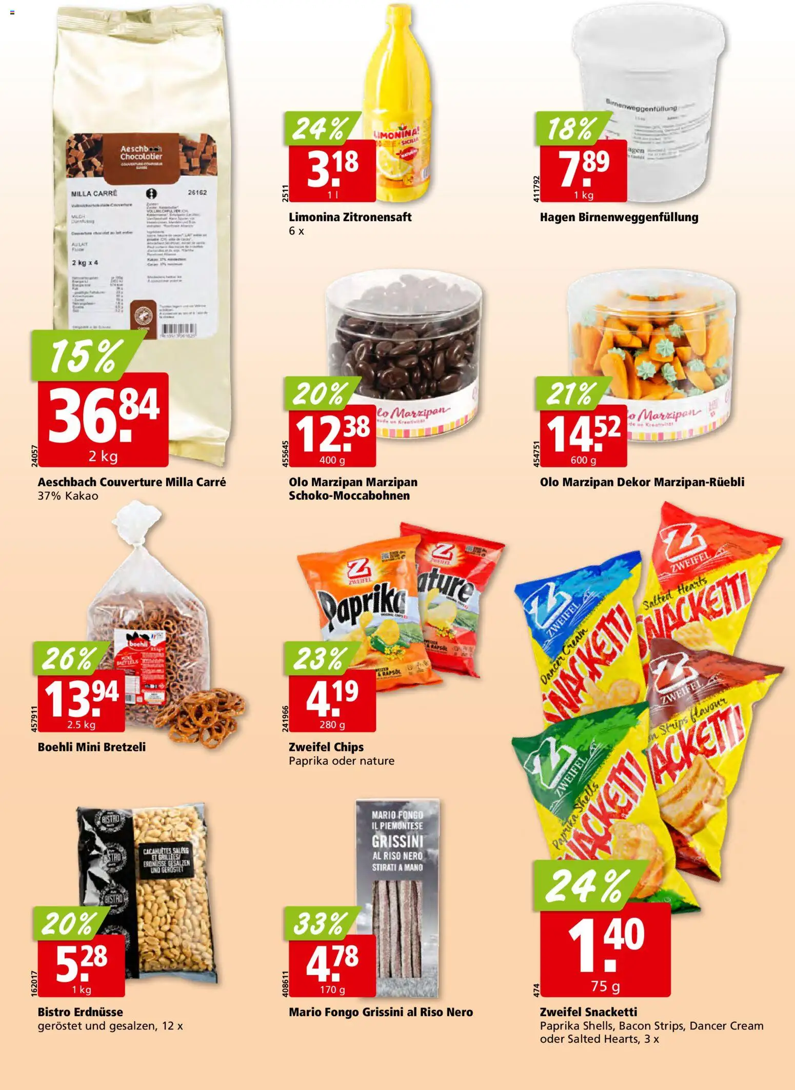 Aligro Aktionen Schlieren, Gossau SG, Frauenfeld, Rapperswil-Jona, Sargans, Bern, Brüttisellen, Pratteln, Emmen, Spreitenbach – gültig ab 10.11.2025 | Seite: 20 | Produkte: Erdnüsse, Rapsöl, Chips