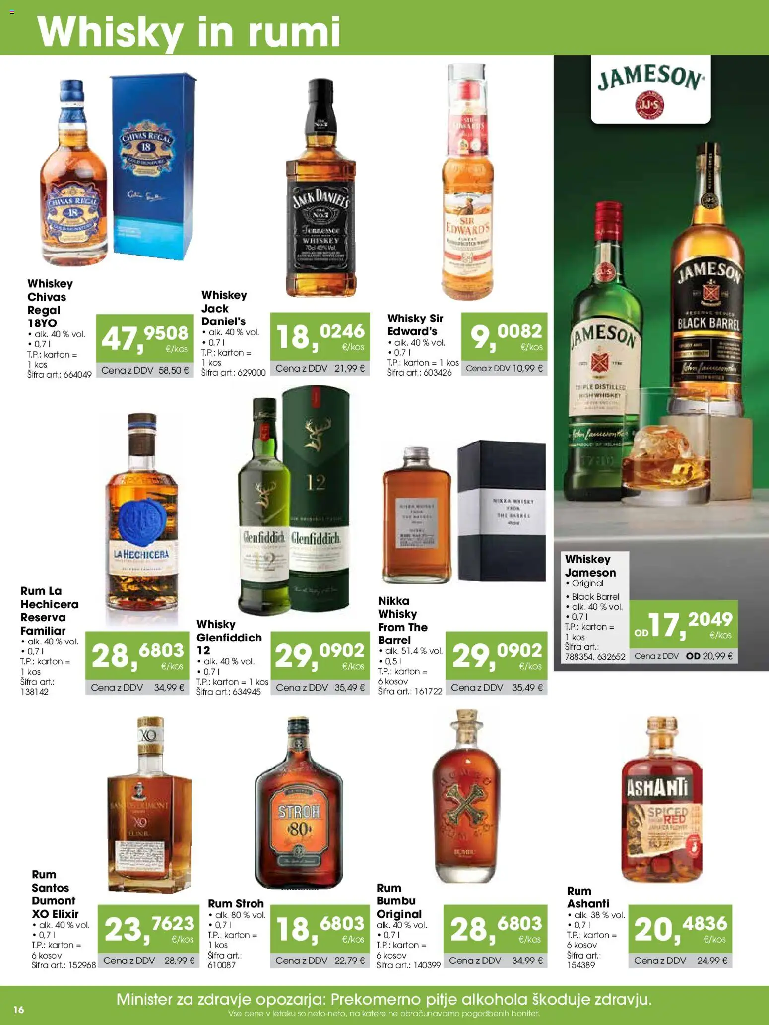 Novi Tuš katalog ponudbe – veljaven od 07.03.2026 | Stran: 16 | Izdelki: Kos, Sir, Regal