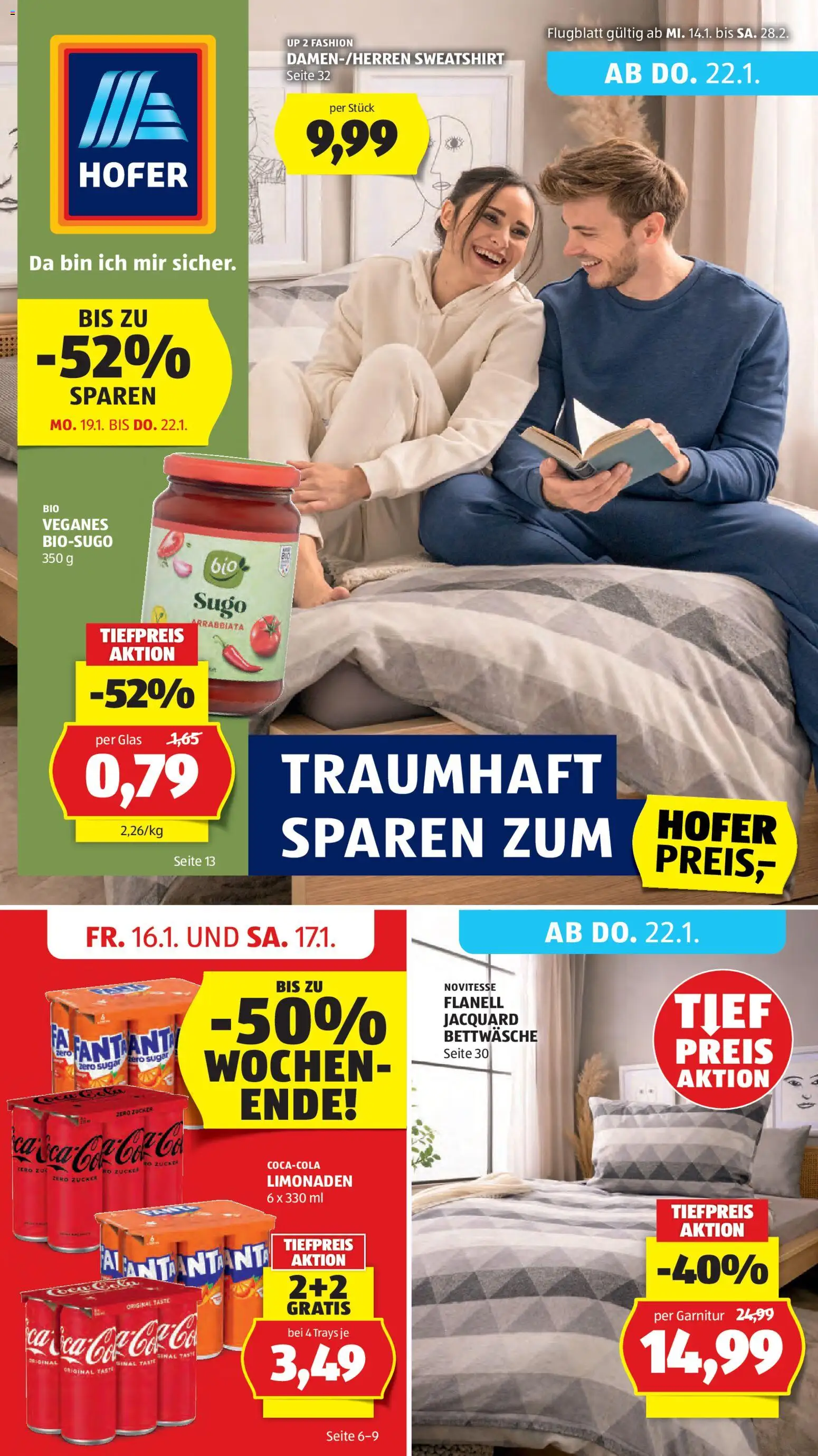 Hofer Flugblatt gültig ab 14.01.2026 | Seite: 1 | Produkte: Zucker