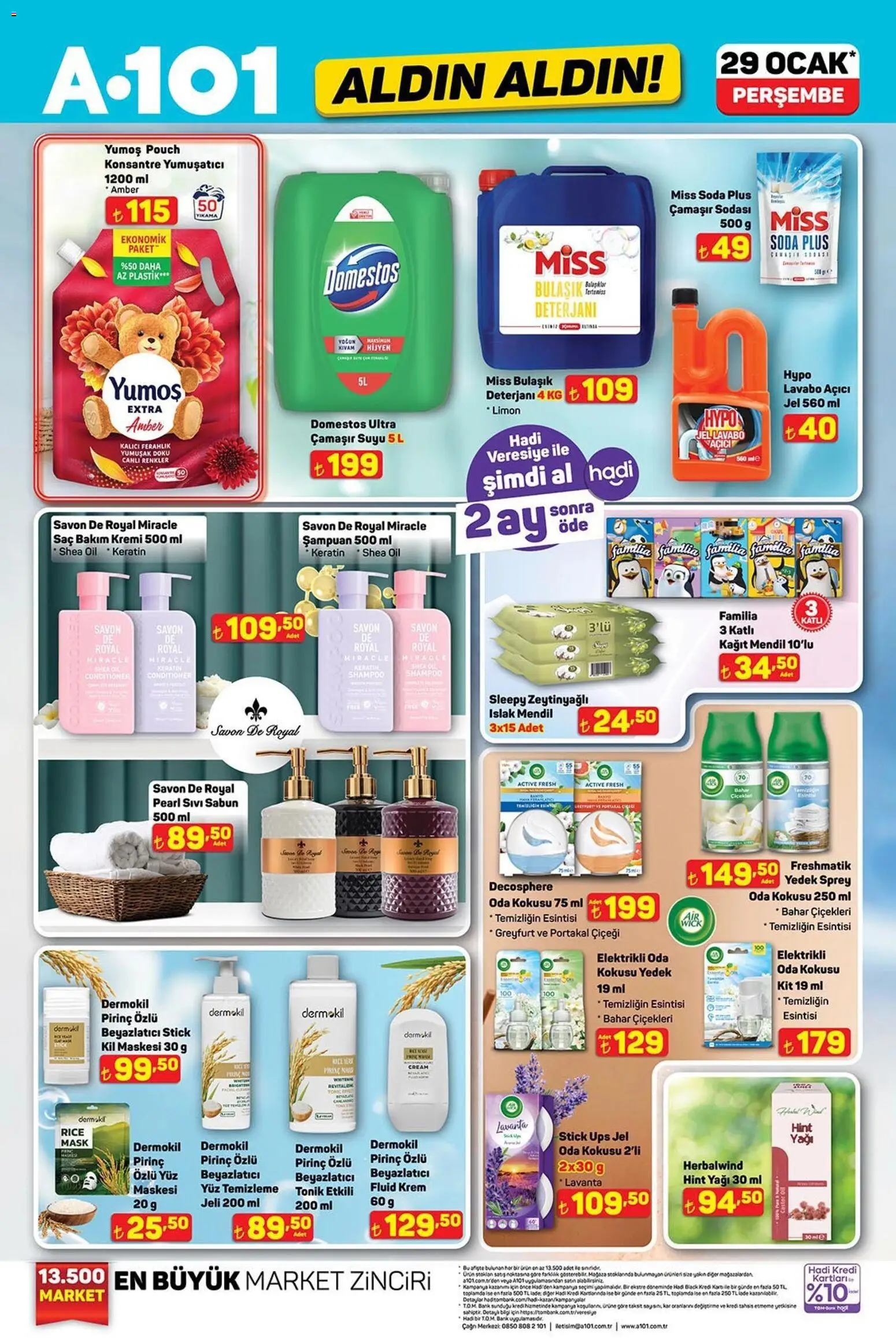 A101 Katalog Aldın Aldın - 29.01.2026 tarihinden itibaren geçerlidir | Sayfa: 3 | Ürünler: Krem, Lavabo açıcı, Limon, Soda
