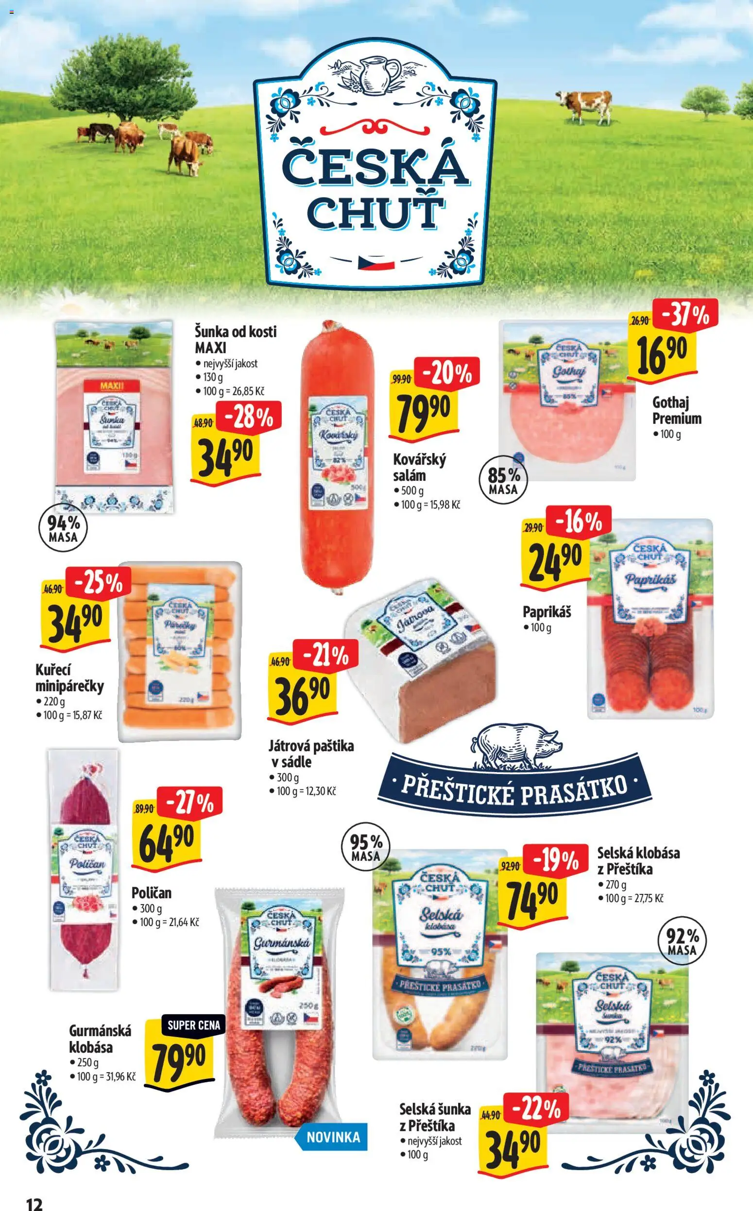 Albert leták - Hypermarket od 07.01.2026 | Strana: 20 | Produkty: Šunka od kosti, Salám, Šunka, Klobása