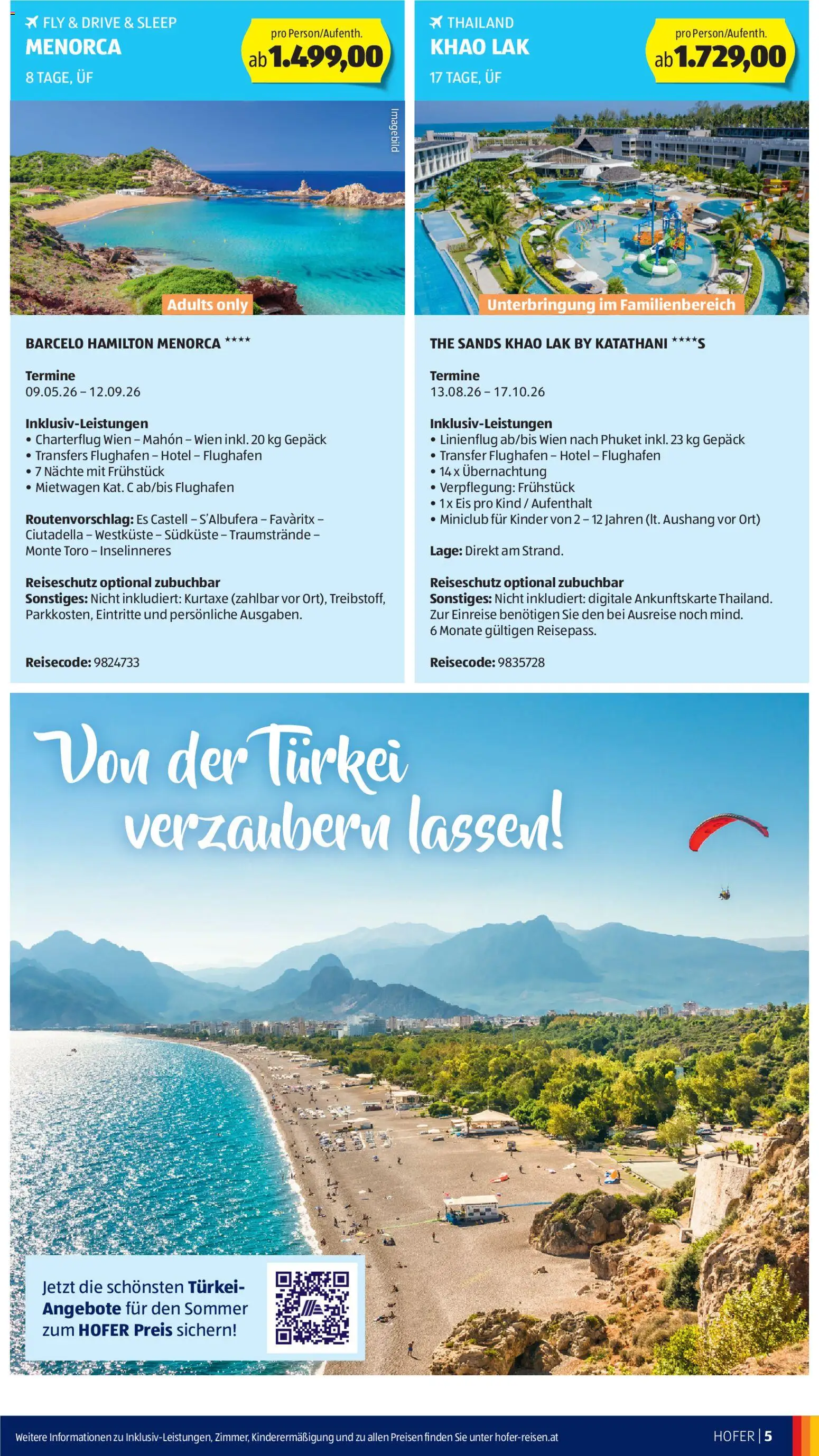 Hofer - Hofer Reisen Katalog gültig ab 29.04.2026 | Seite: 5 | Produkte: Eis