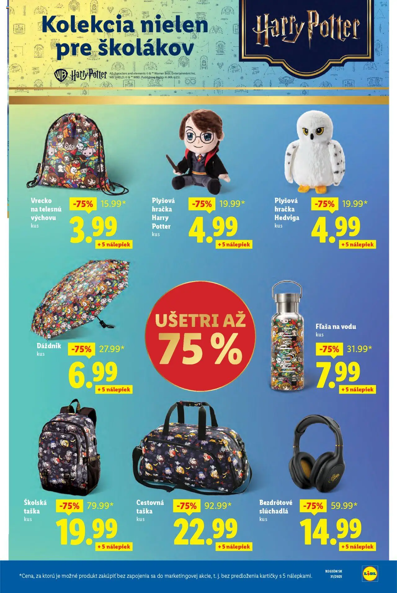 Lidl leták │ platný od 28.07.2025 | Strana: 9 | Produkty: Slúchadlá, Cestovná taška, Dáždnik, Taška