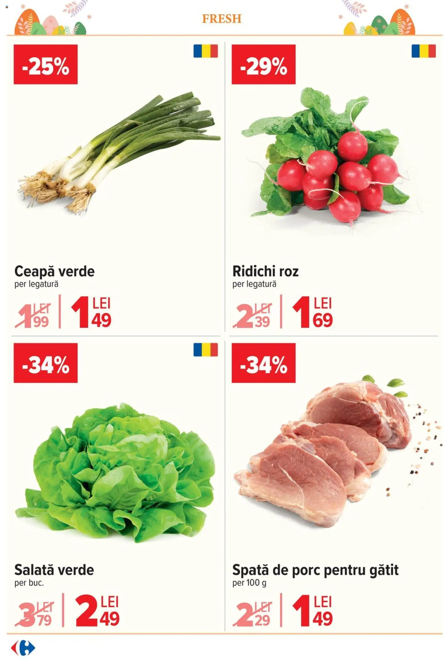 Noul catalog Carrefour – valabil de la 06.04.2026 | Pagină: 8 | Produse: Sıcak çikolata, Salată, Ceapă