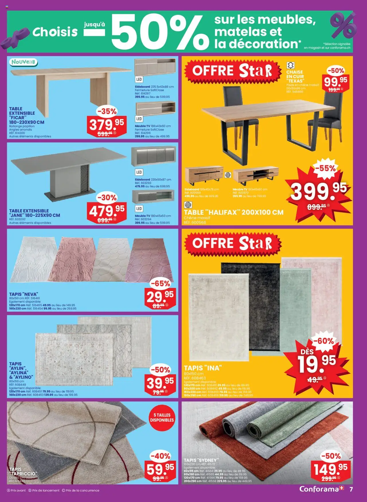 Conforama Aktionen FR – gültig ab 01.10.2025 | Seite: 7 | Produkte: TV, Sideboard