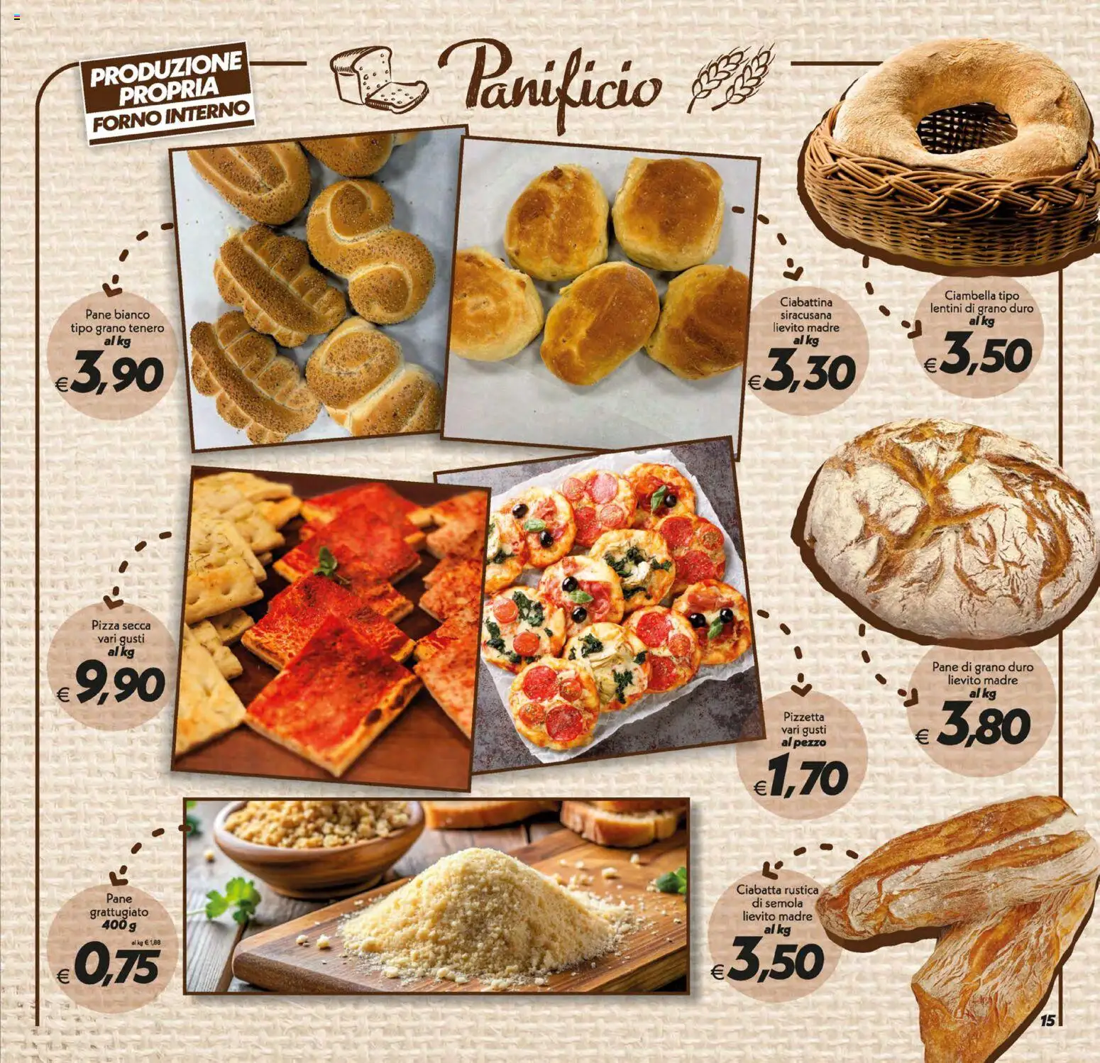 Volantino SuperConveniente del 05.01.2026 | Pagina: 15 | Prodotti: Pane, Pizza, Forno