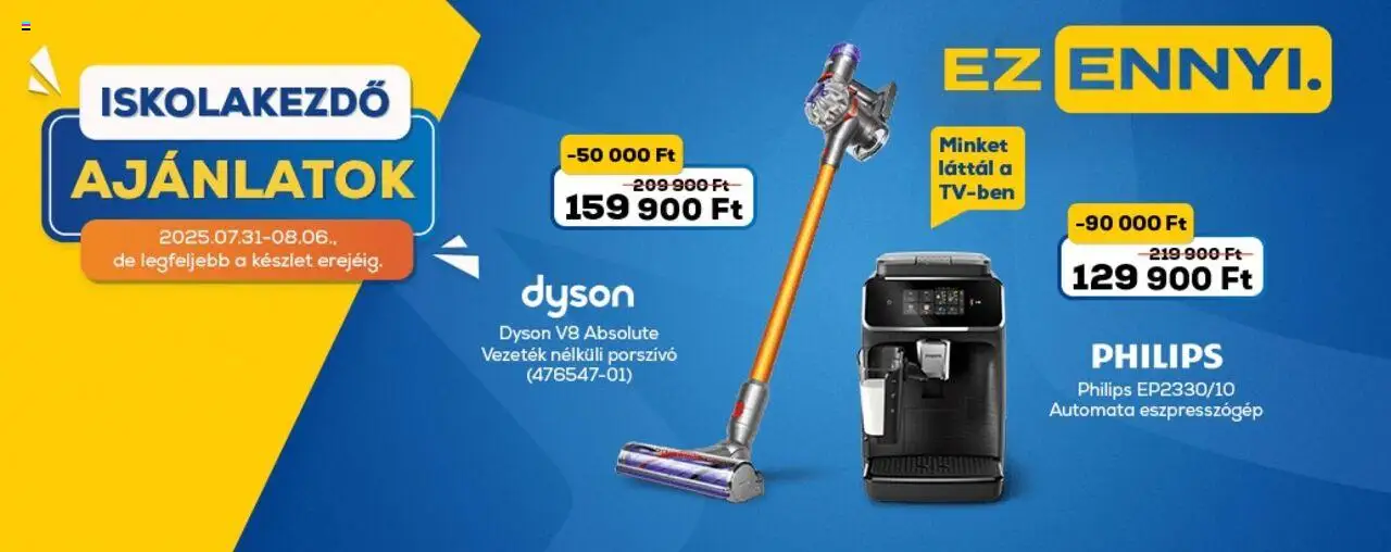 Euronics akciós ujság - amely érvényes a következő dátumtól: 31.07.2025 | Oldal: 2 | Termékek: Porszívó