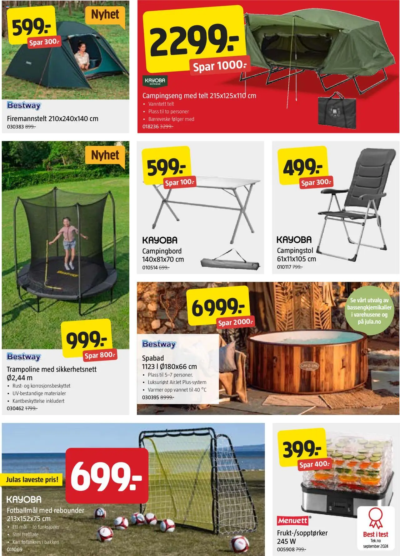  | Side: 13 | Produkter: Telt, Trampoline