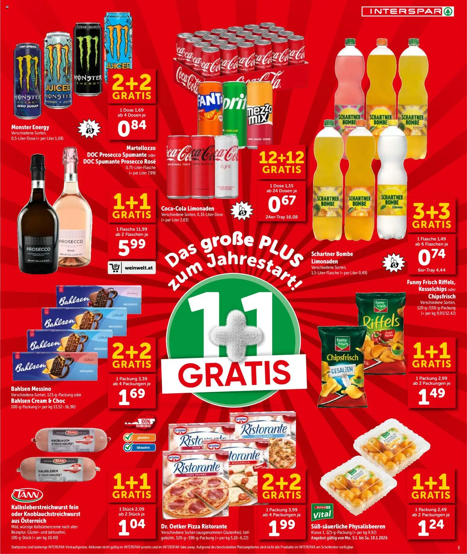 Interspar Flugblatt - Tirol gültig ab 08.01.2026 | Seite: 3 | Produkte: Mango, Knoblauch, Pizza, Ananas