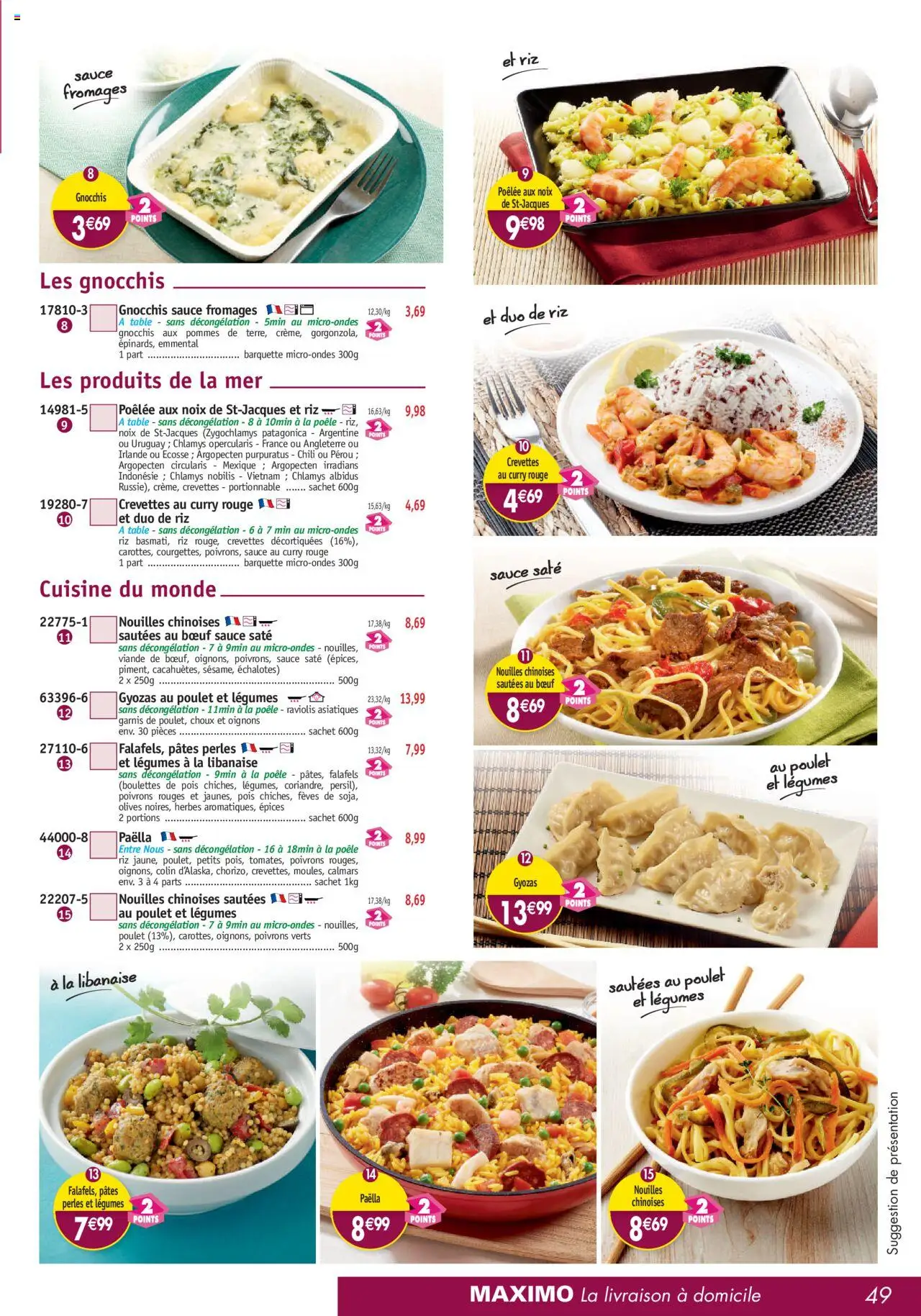  | Page: 49 | Produits: Olives, Emmental, Crevettes, Pâtes