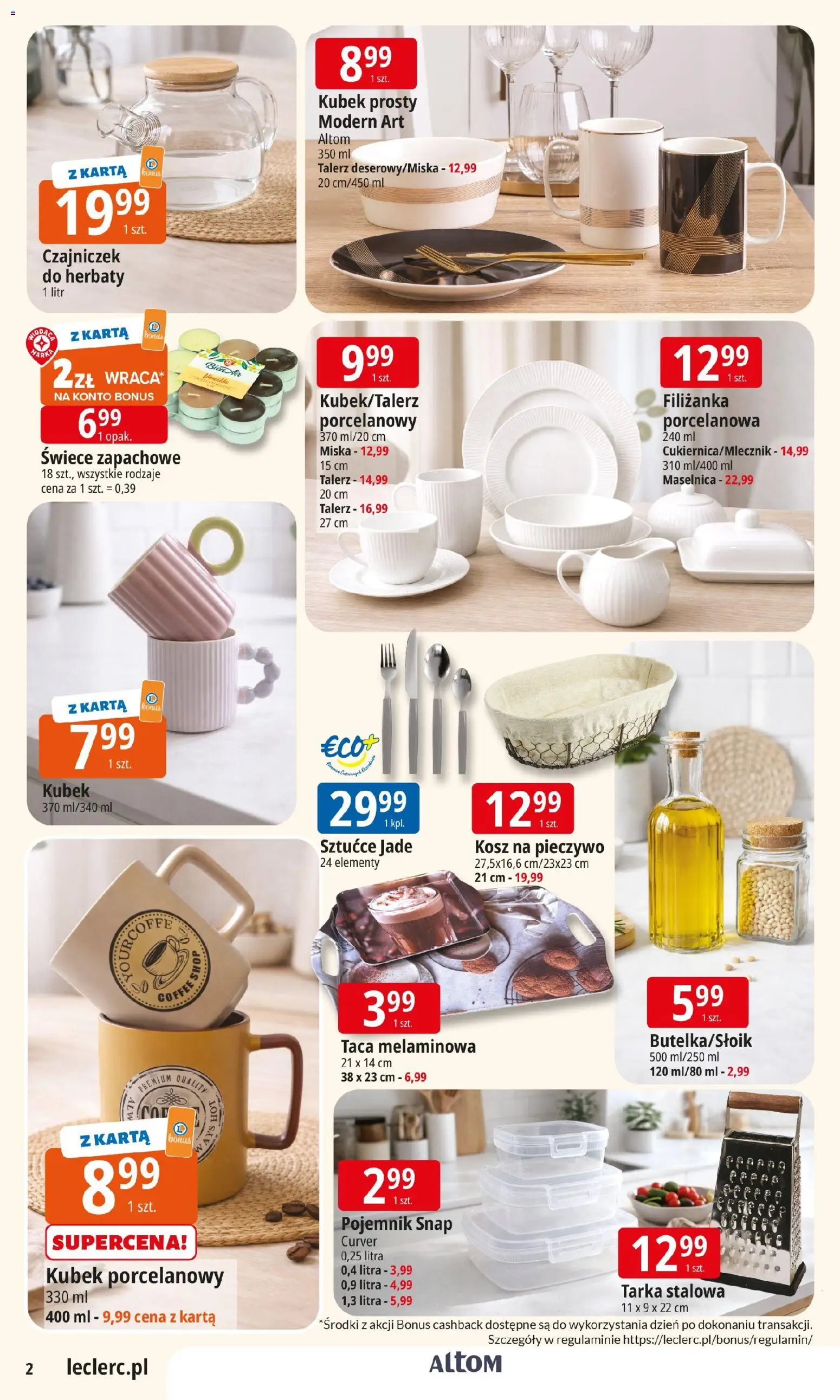 E.Leclerc Gazetka - Zielona Góra od 27.01.2026 | Strona: 2 | Produkty: Pieczywo, Karta, Kosz, Świece