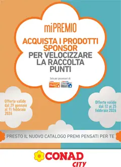 Anteprima del volantino Conad City Mi Premio Piemonte catalogo valido a partire dal 29.01.2026