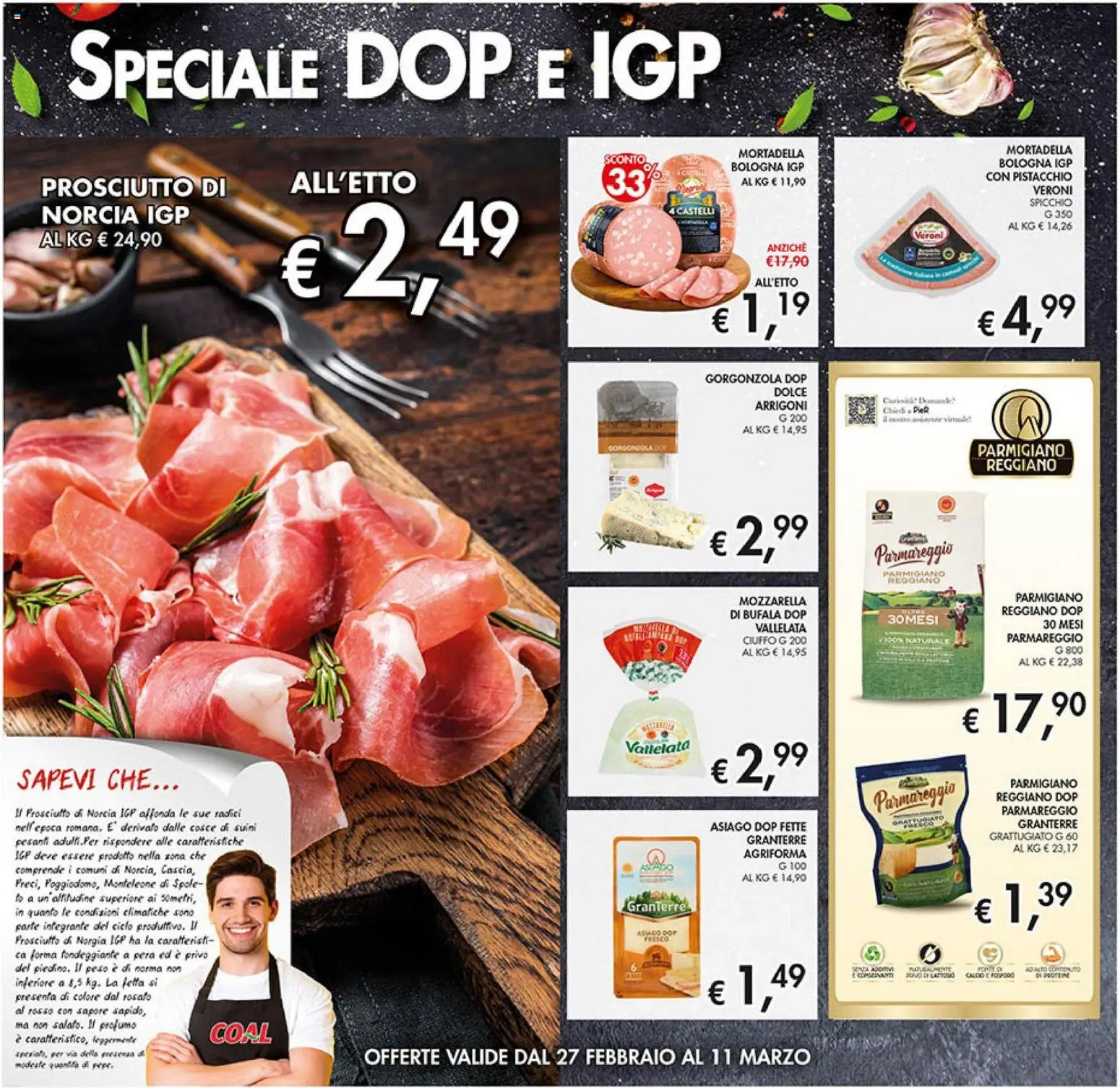 Volantino Coal del 27.02.2026 | Pagina: 6 | Prodotti: Mortadella, Parmigiano, Gorgonzola, Profumo