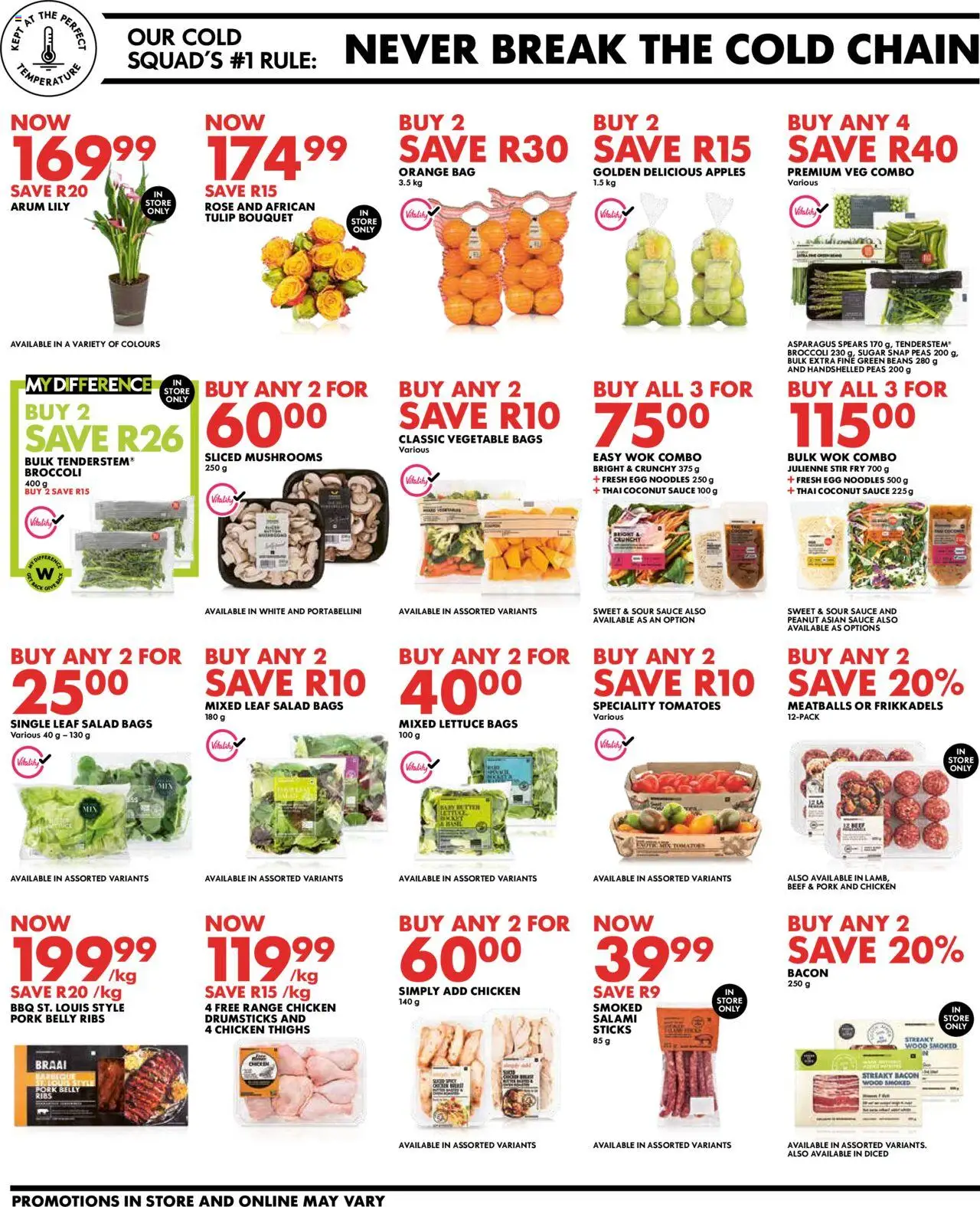 Woolworths Daily Difference - Western Cape │ valid from 04.08.2025 | Page: 2 | Products: Mushrooms, Beans, Pork, Noodles