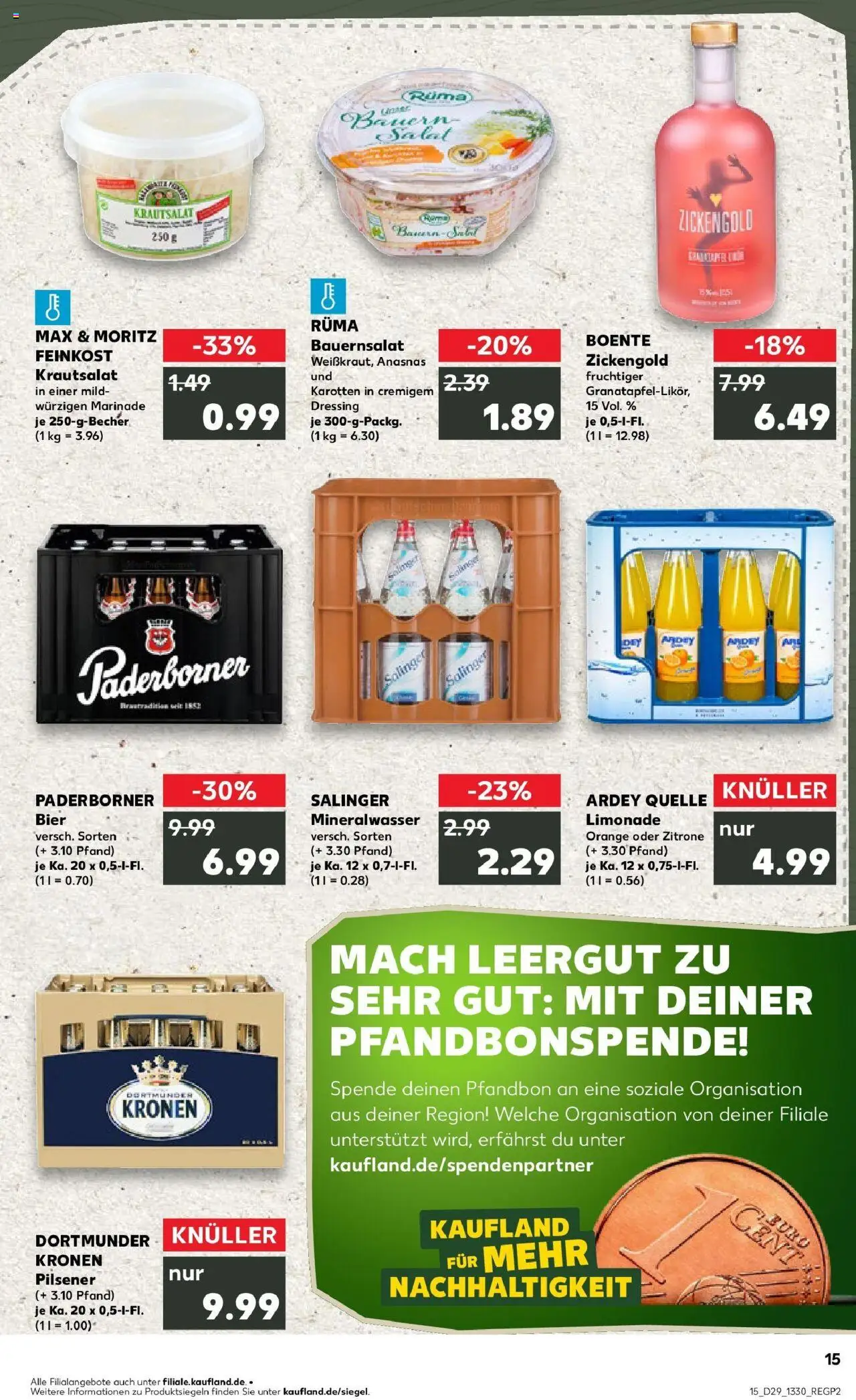 Kaufland prospekt Bergkamen	 - gültig ab dem 21.07.2025 | Seite: 28 | Produkte: Dressing, Limonade, Mineralwasser, Salat