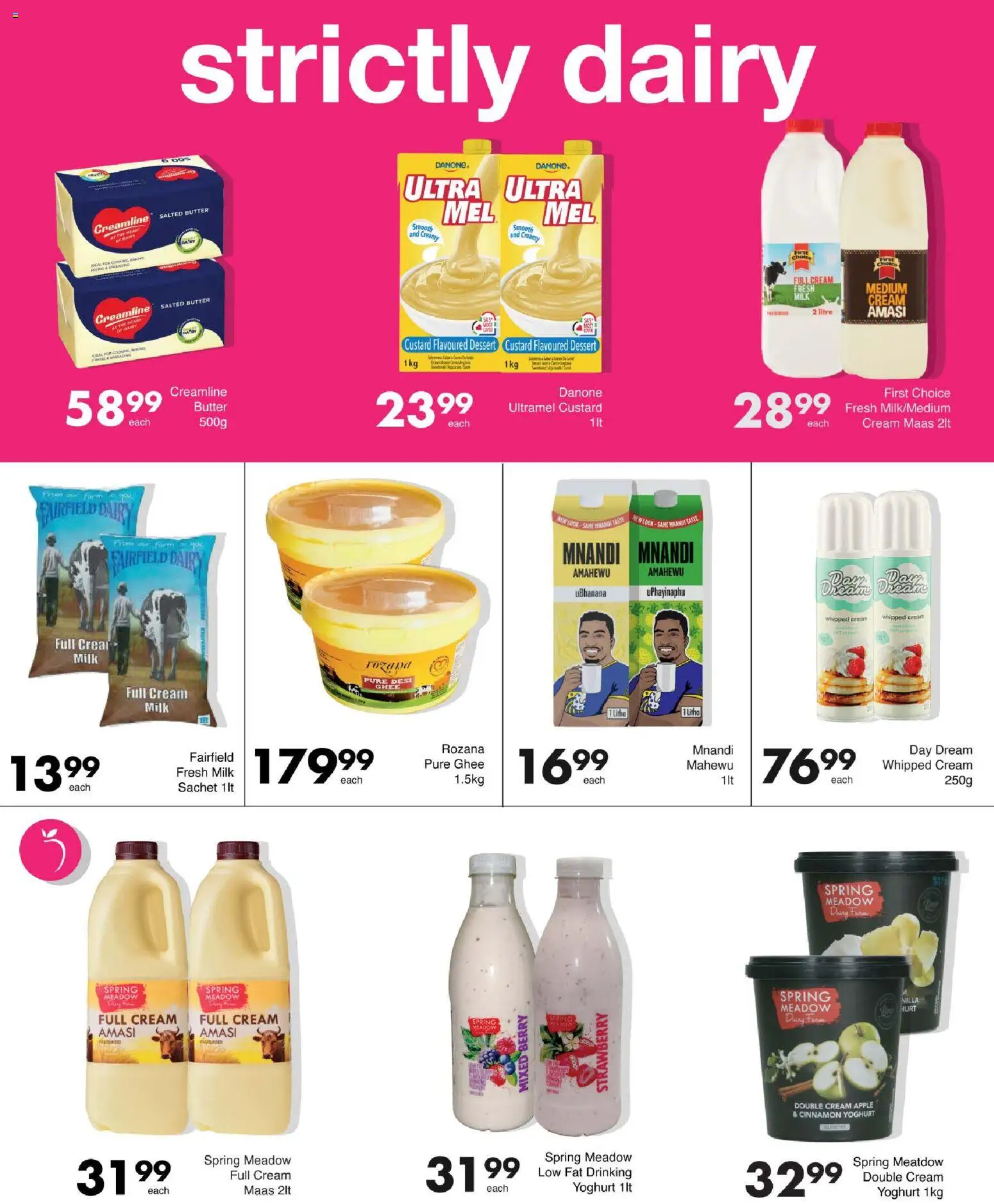 New Save catalogue – valid from 15.04.2026 | Page: 4 | Products: Custard, Yoghurt, Butter, Cream
