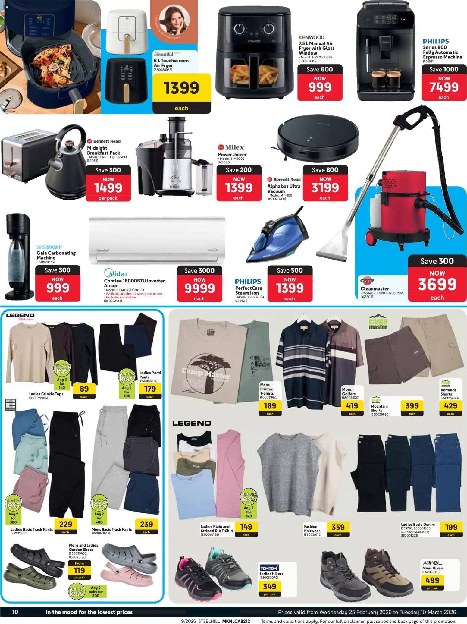 New Makro catalogue – valid from 25.02.2026 | Page: 10 | Products: Pants, Iron, Juicer, Fryer