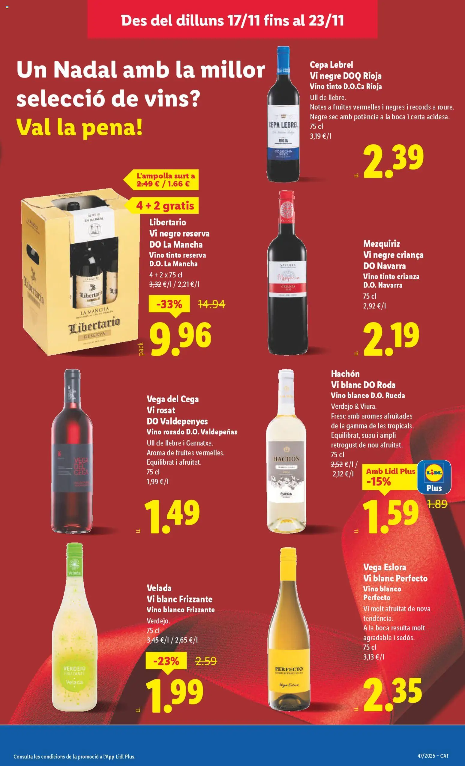 Lidl folleto │ válido desde el 17.11.2025 | Página: 25 | Productos: Vino rosado, Vino