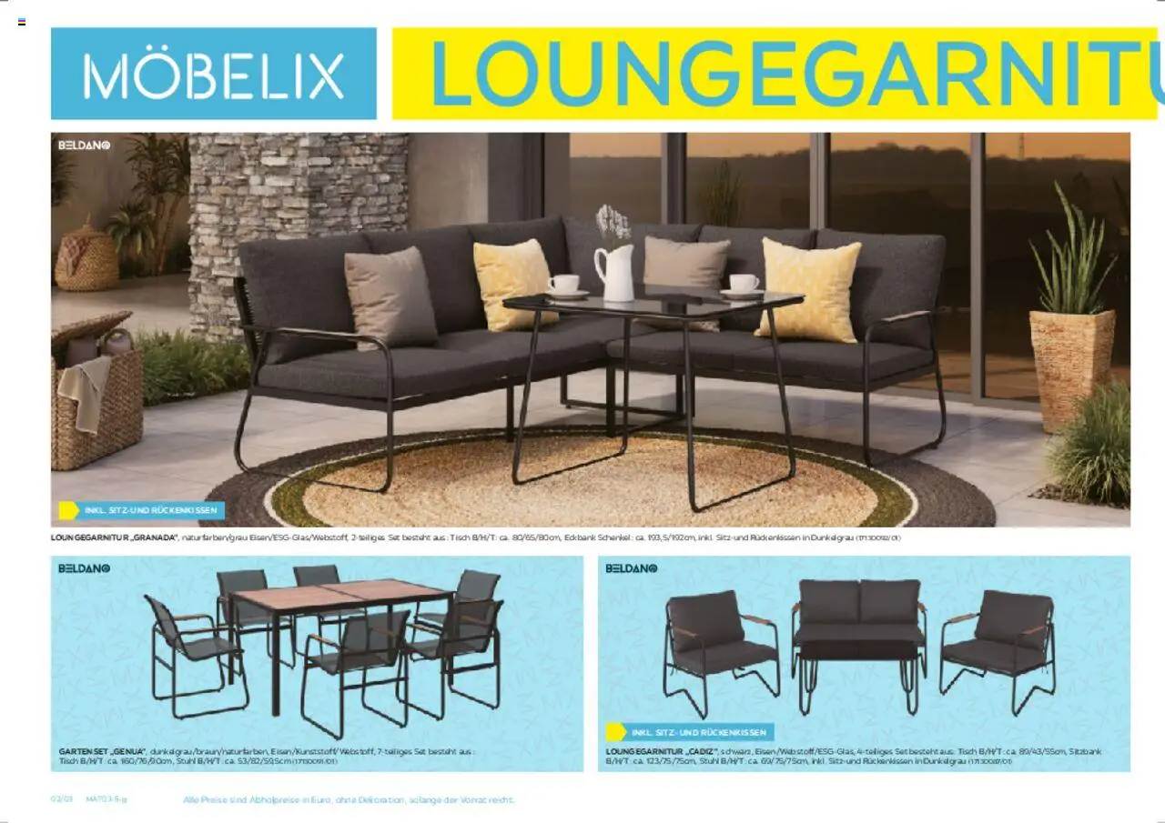 Möbelix Gartenmöbelprospekt gültig ab 10.03.2025 | Seite: 2 | Produkte: Tisch