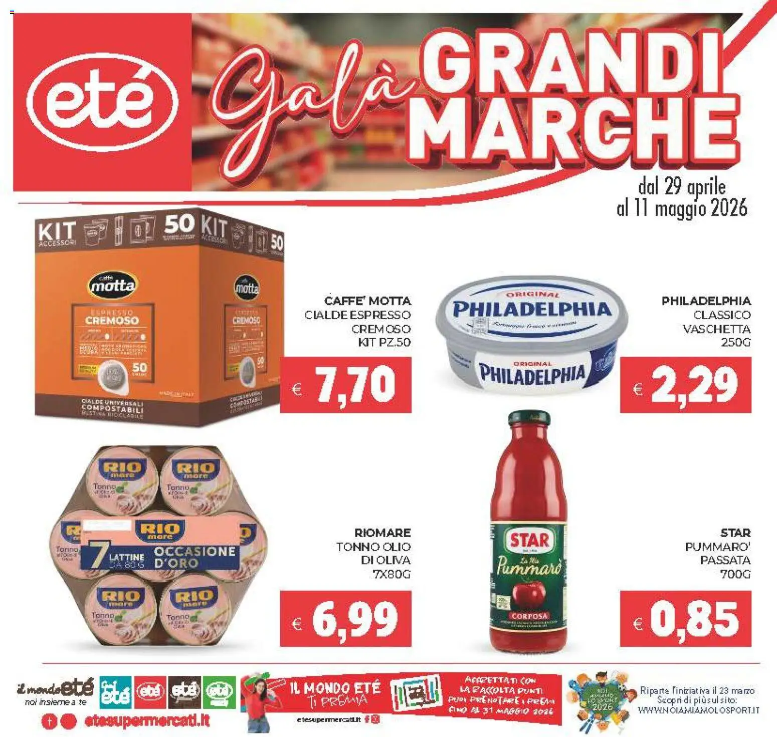 Volantino Eté del 29.04.2026 | Pagina: 1 | Prodotti: Tè, Olio, Tonno