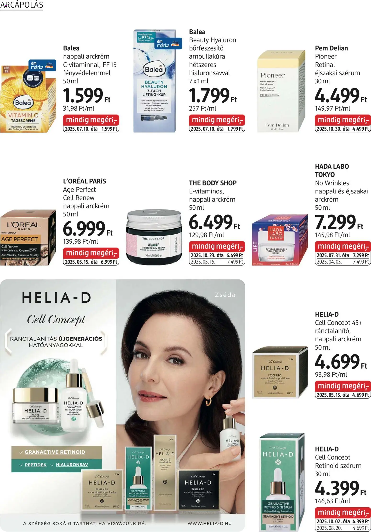 DM Drogerie Markt akciós ujság - amely érvényes a következő dátumtól: 30.10.2025 | Oldal: 34 | Termékek: Body, Arckrém, Vitamin c