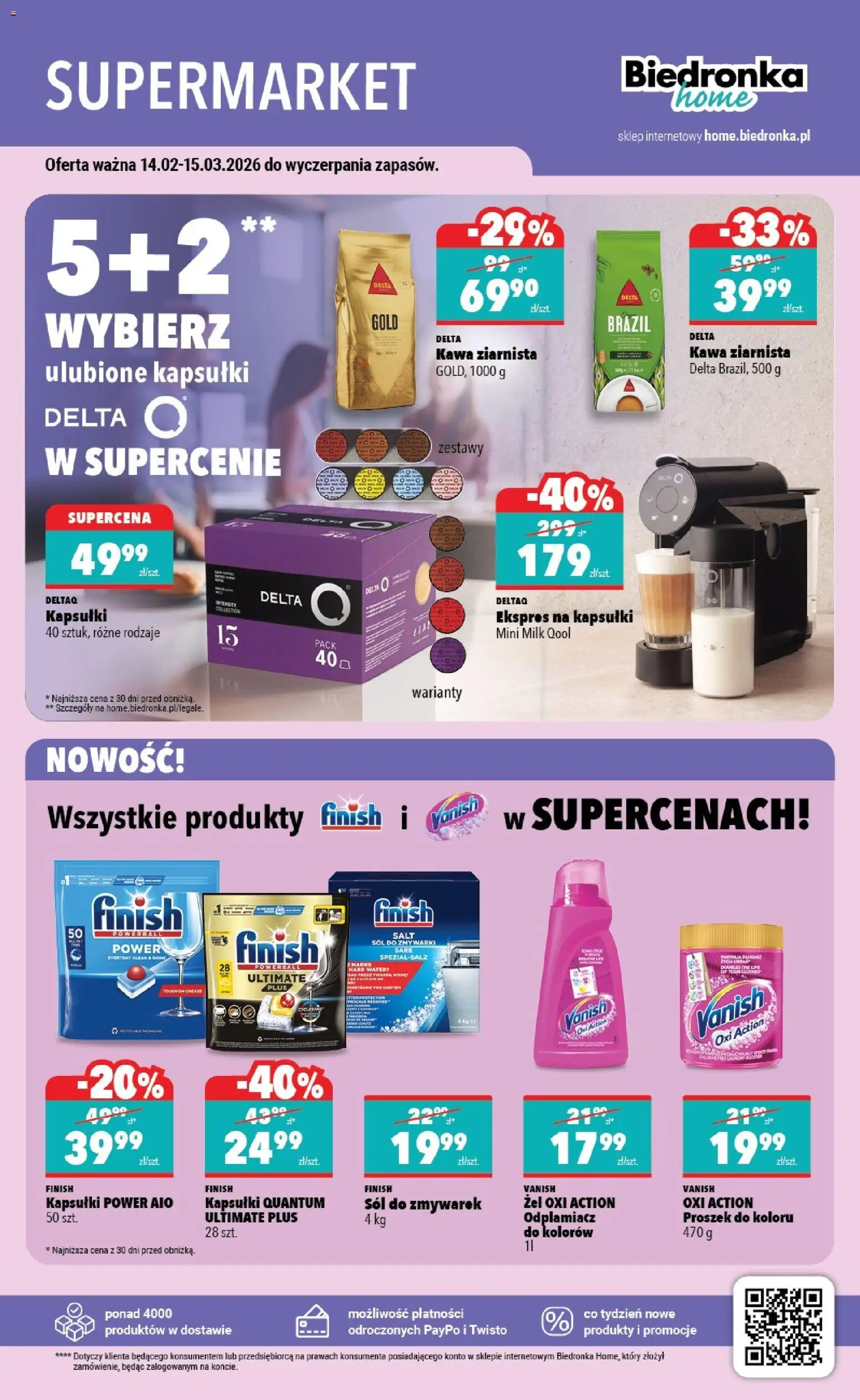 Biedronka gazetka - Home od 14.02.2026 | Strona: 3 | Produkty: Vanish, Kawa ziarnista, Kawa, Odplamiacz