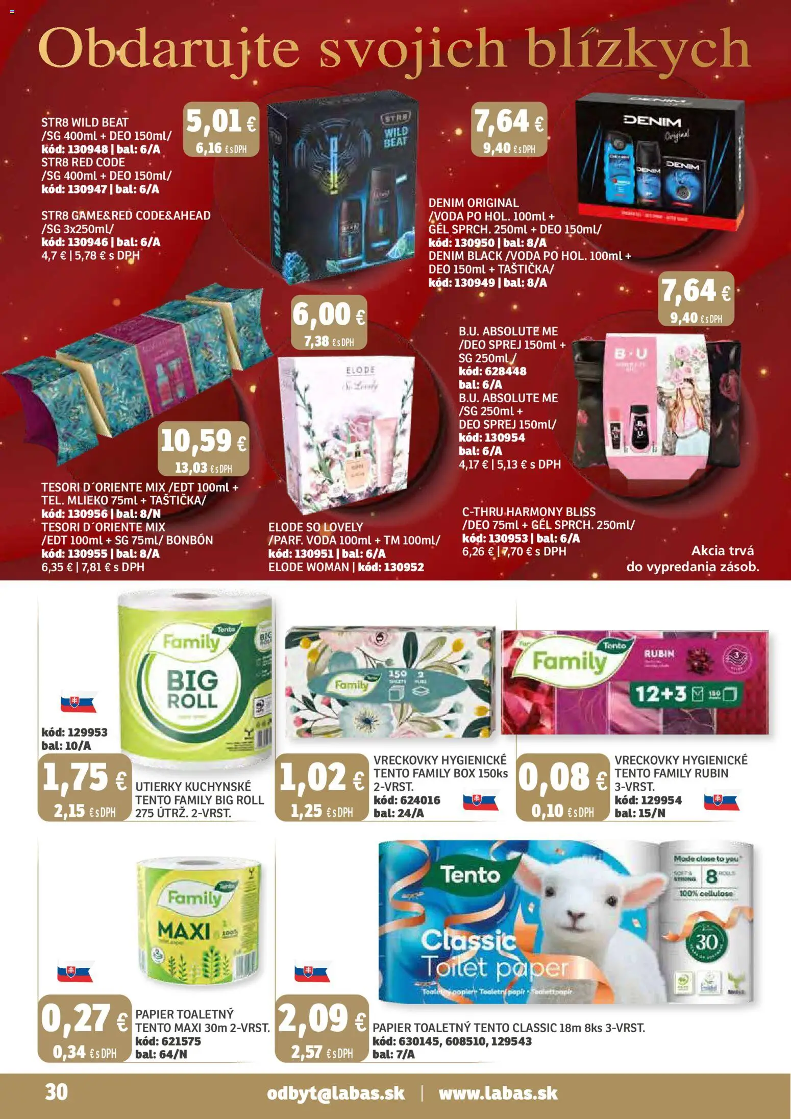 Nové Labaš akcie – leták je platný od 31.10.2025 | Strana: 30 | Produkty: Mlieko, Voda