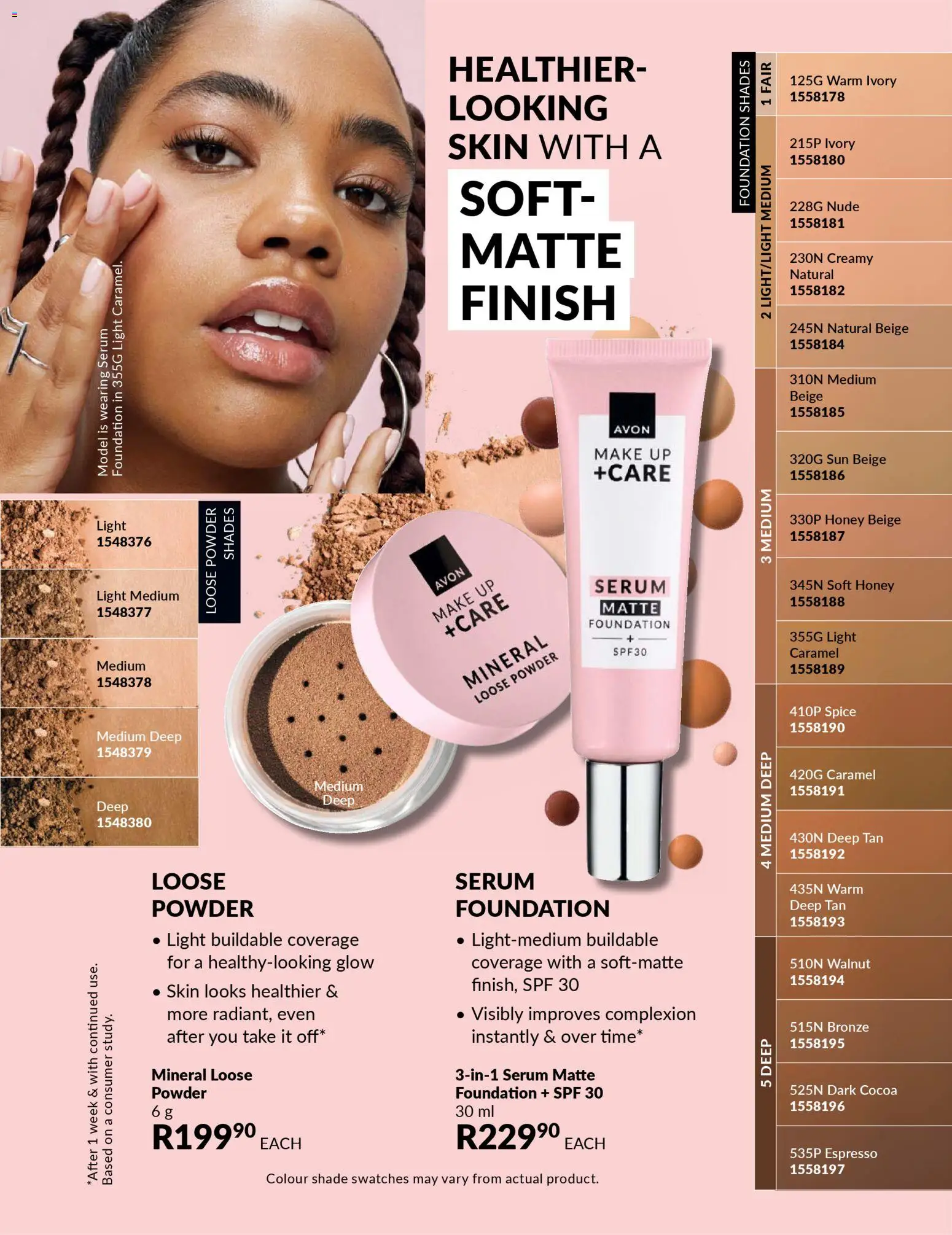New Avon catalogue – valid from 31.01.2026 | Page: 51 | Products: Serum, Light, Foundation, Powder