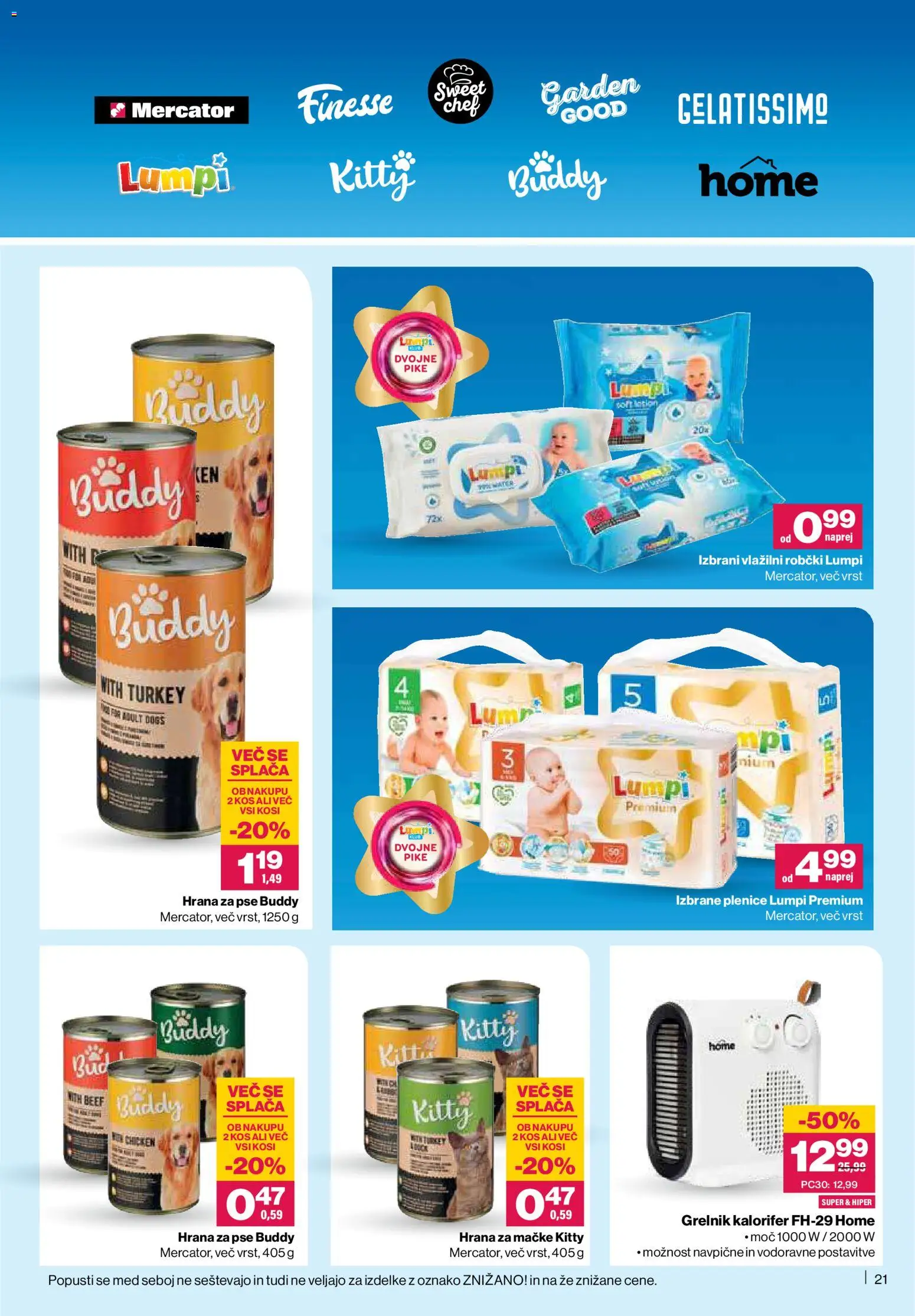 Novi Mercator katalog ponudbe – veljaven od 05.02.2026 | Stran: 21 | Izdelki: Plenice, Robčki, Kos, Vlažilni robčki