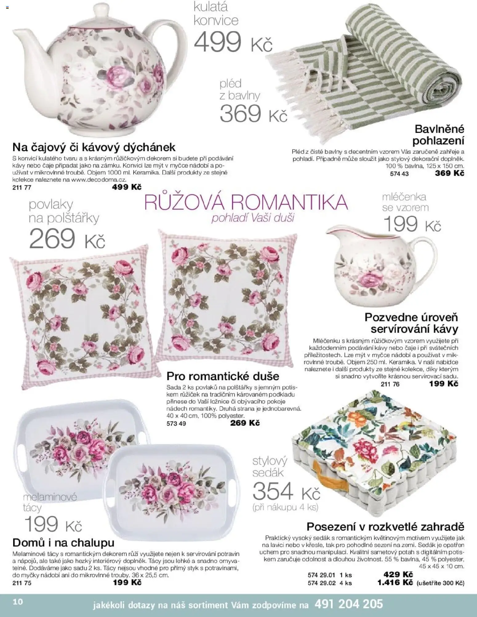 Decodoma katalog od 16.02.2026 | Strana: 10 | Produkty: Polštářky, Nádobí, Čaje, Konvice