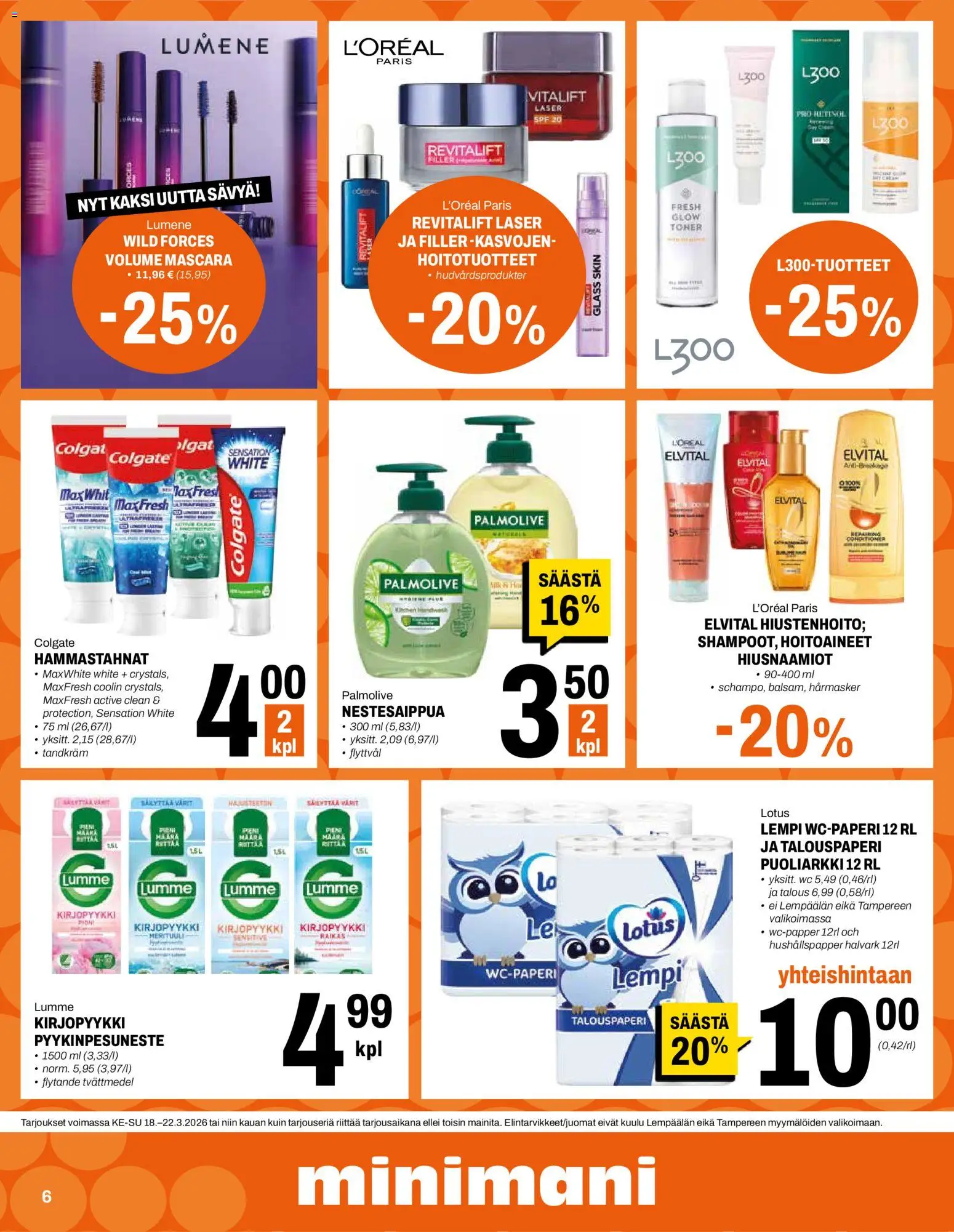 Minimani tarjoukset – voimassa 18.03.2026 alkaen | Sivu: 6 | Tuotteet: WC