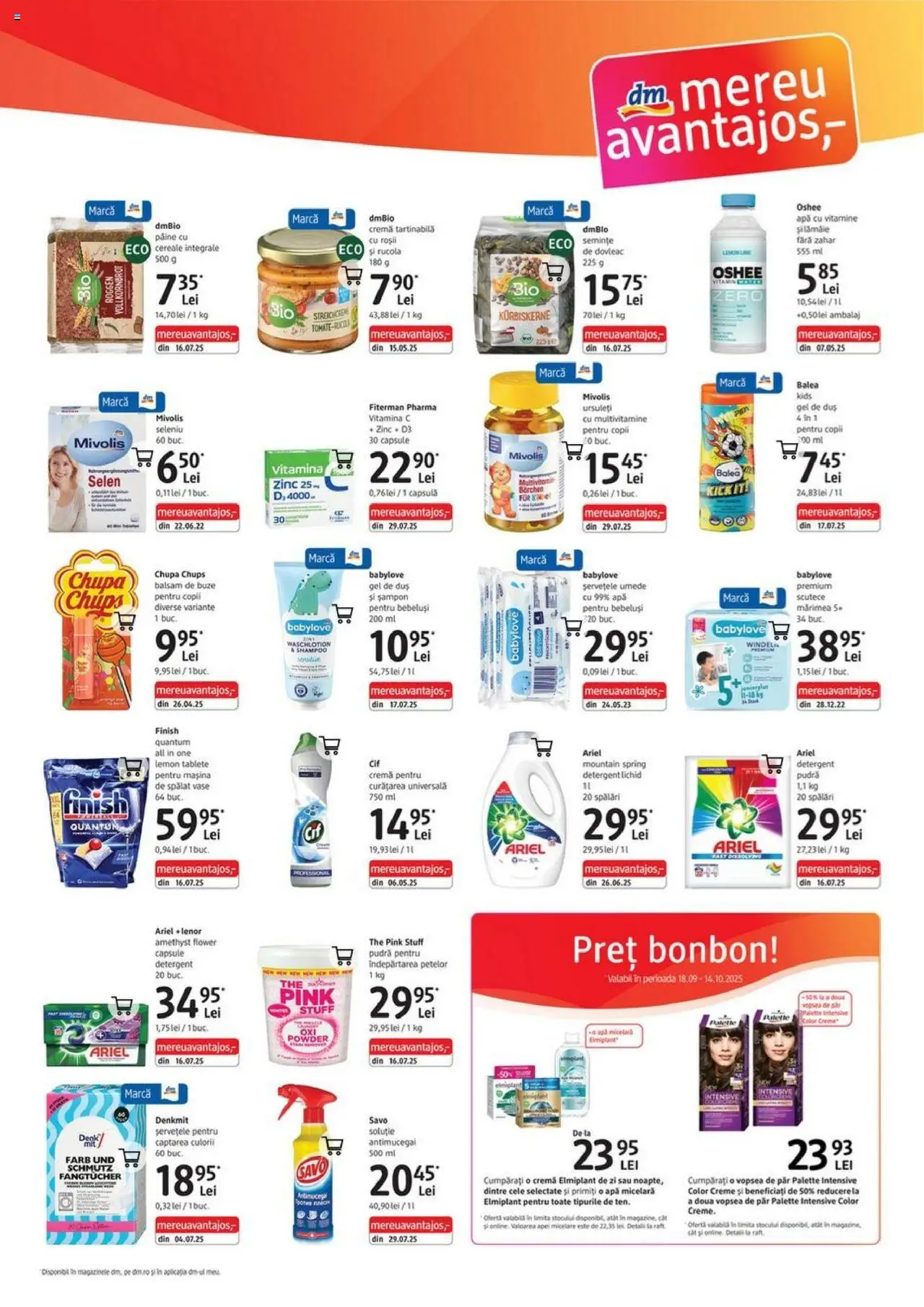 Noul catalog DM drogeriemarkt – valabil de la 18.09.2025 | Pagină: 3 | Produse: Mașină De Spălat Vase, Șampon, Cremă, Apă