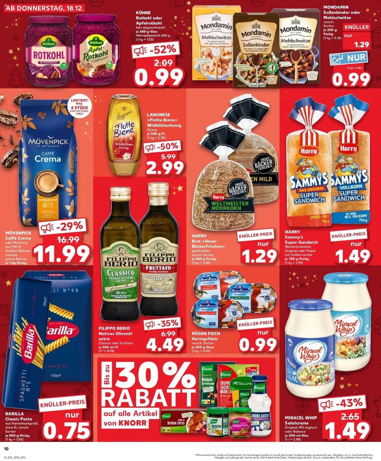 Kaufland prospekt Chemnitz	 – gültig ab 22.12.2025 | Seite: 10 | Produkte: Langnese, Rotkohl, Olivenol, Creme