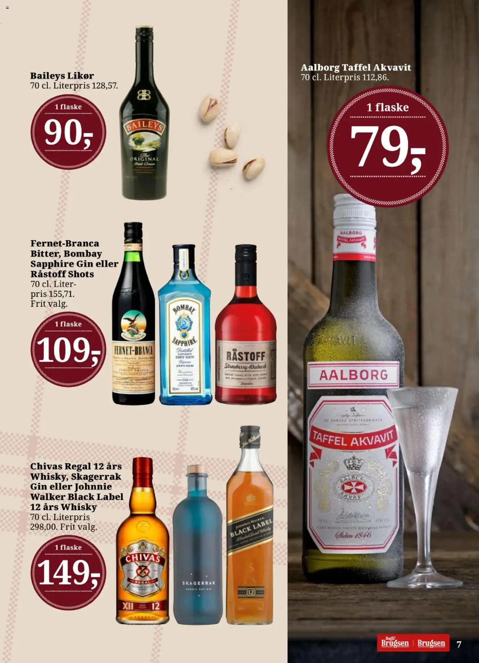 Dagli'Brugsen tilbudsavis – gyldig fra 21.11.2025 | Side: 7 | Produkter: Amendoins, Gin, Whisky