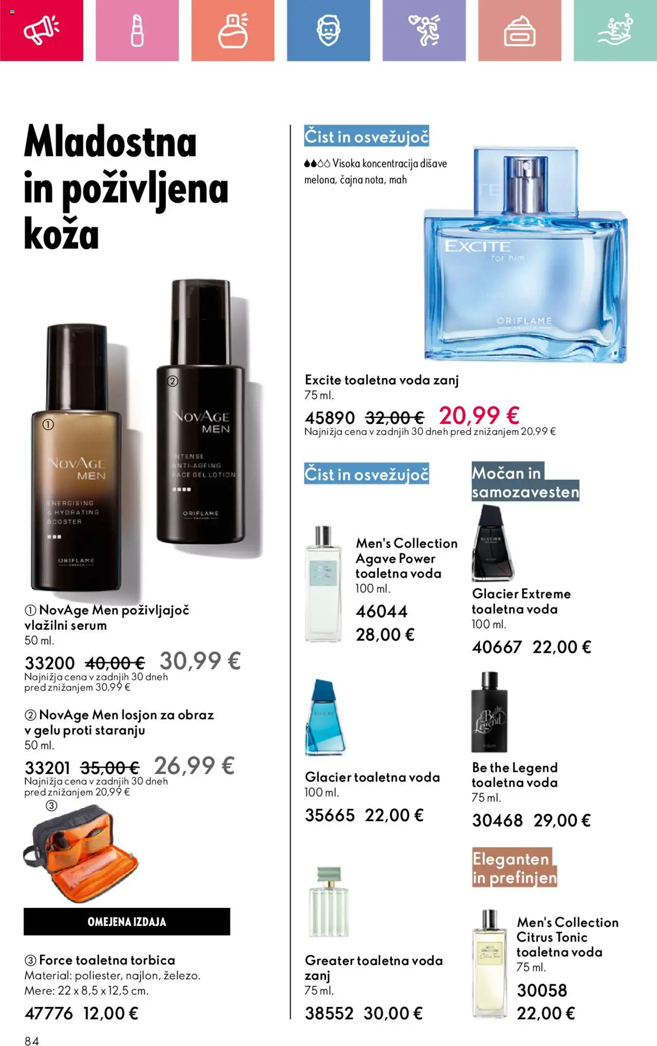 Oriflame katalog 10 │ velja od 13.07.2025 | Stran: 84 | Izdelki: Toaletna torbica, Voda, Torbica, Toaletna voda