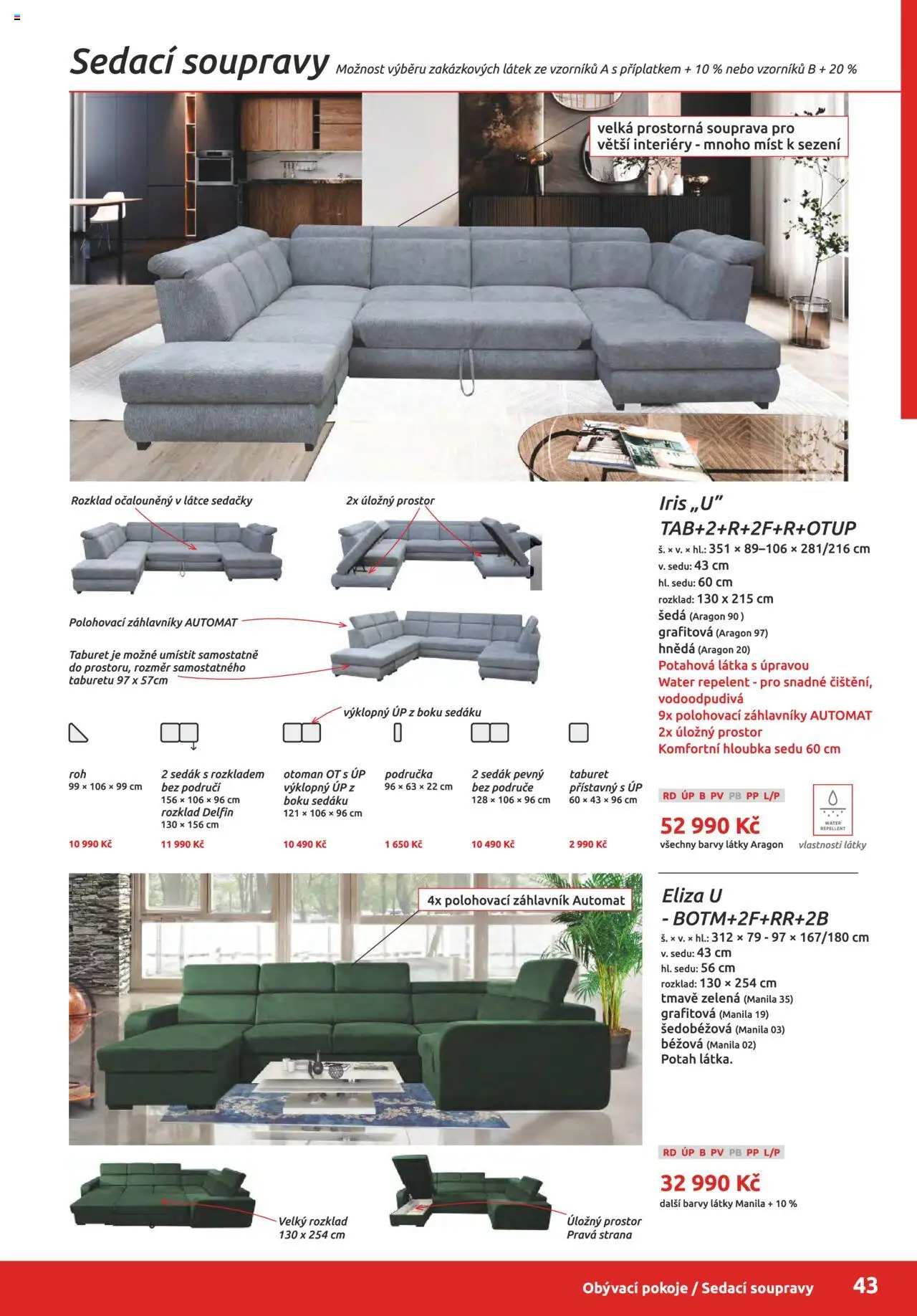 ORFA nábytek katalog 2025-2026 od 01.10.2025 | Strana: 43 | Produkty: Taburet, Repelent, Barvy, Sedačky