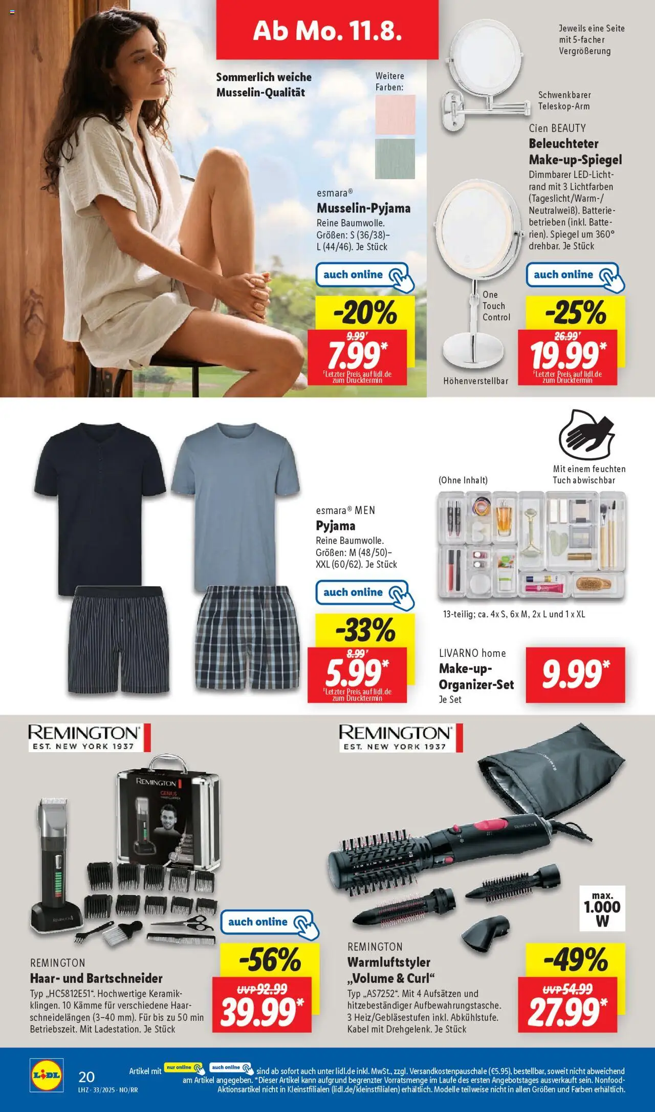 Lidl Prospekt Uelzen - gültig ab dem 11.08.2025 | Seite: 30 | Produkte: Kabel, Batterie, Spiegel, Pyjama