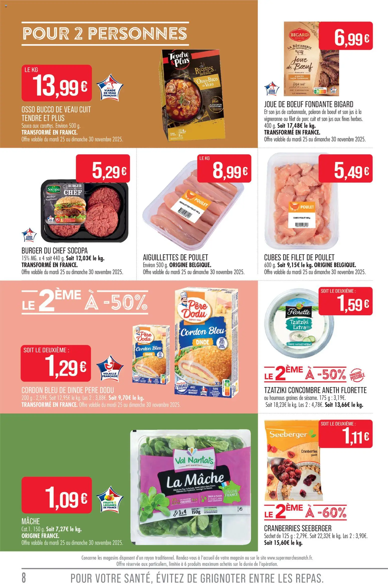 {H1} | Page: 8 | Produits: Poids, Joue de bœuf, Jus, Porc