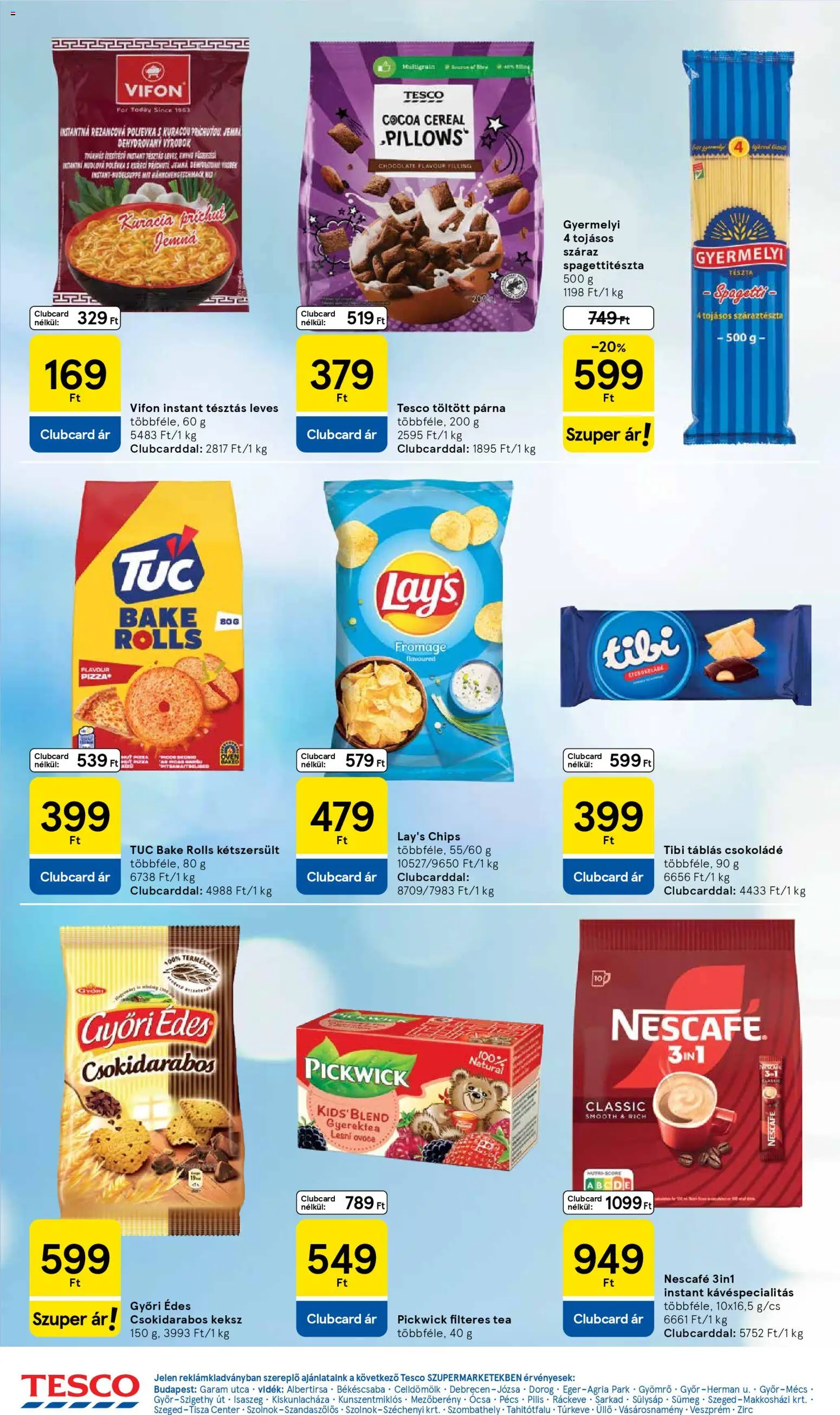 Tesco akciós ujság - amely érvényes a következő dátumtól: 29.01.2026 | Oldal: 6 | Termékek: Nescafé, Csokoládé, Tea, Keksz