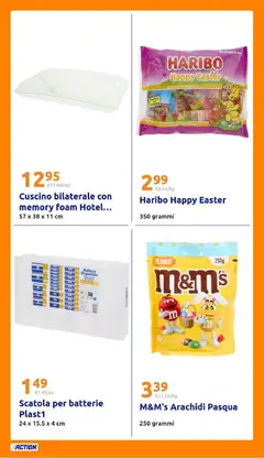 Anteprima del volantino Action volantino valido a partire dal 11.03.2026 | Pagina: 30 | Prodotti: Arachidi, Cuscino, Scatola, Batterie