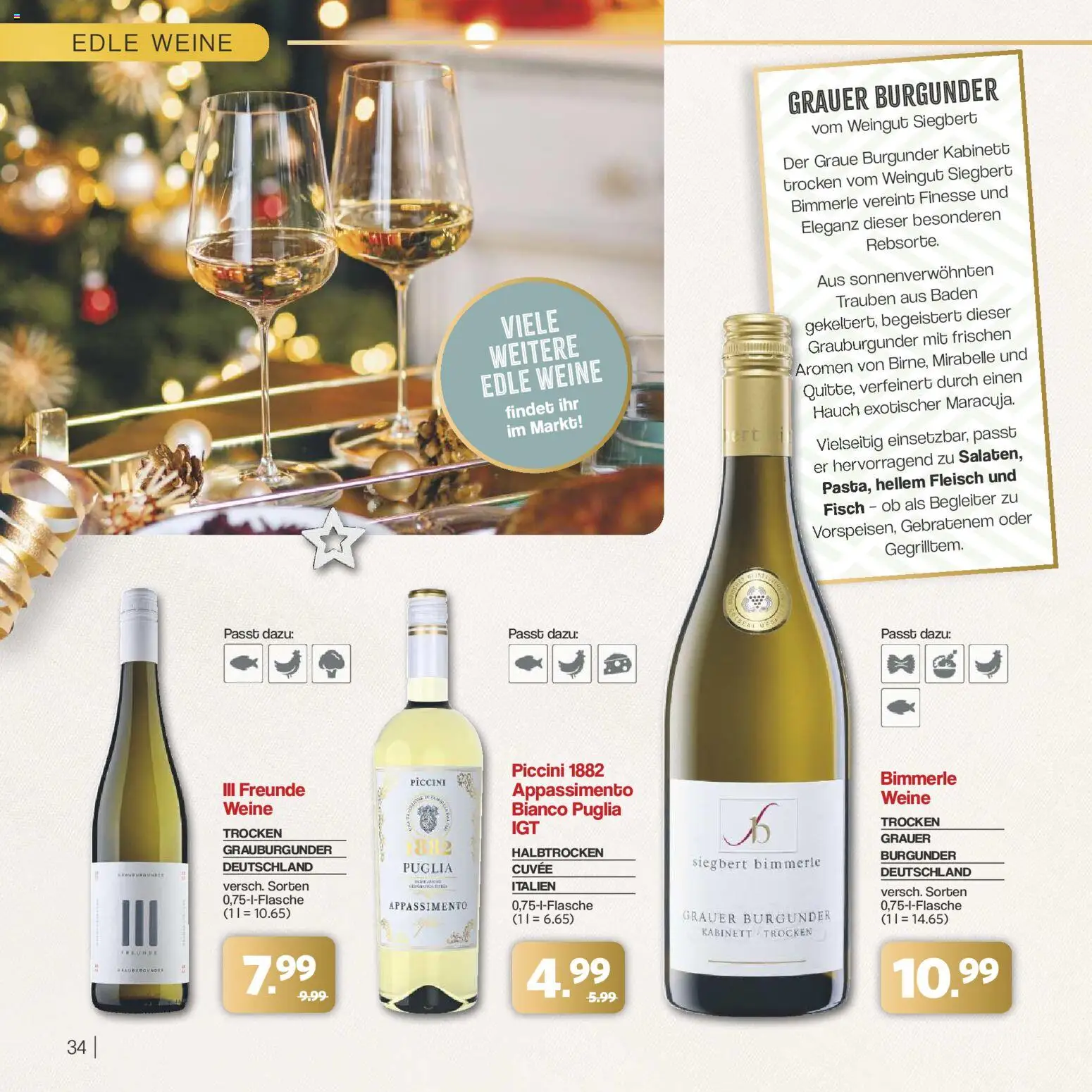 Famila Nordwest - Festliche Momente – gültig ab 24.11.2025 | Seite: 34 | Produkte: Trauben, Fisch, Fleisch