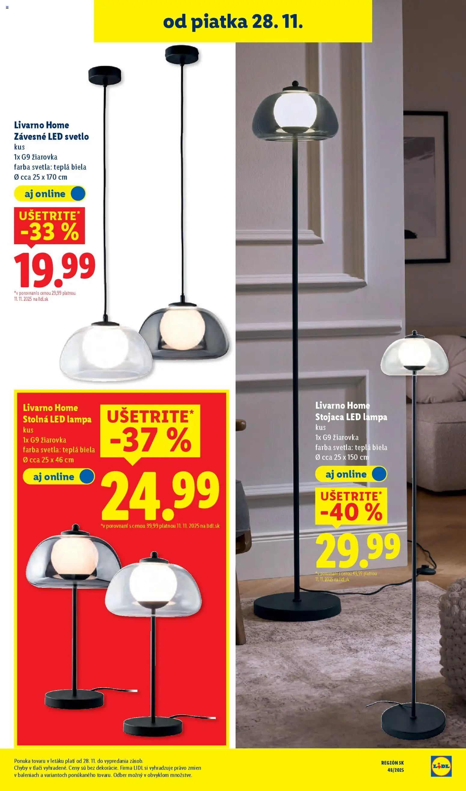 Nové Lidl akcie – leták je platný od 27.11.2025 | Strana: 37 | Produkty: Lampa, Led lampa, Lampa stojaca, Žiarovka