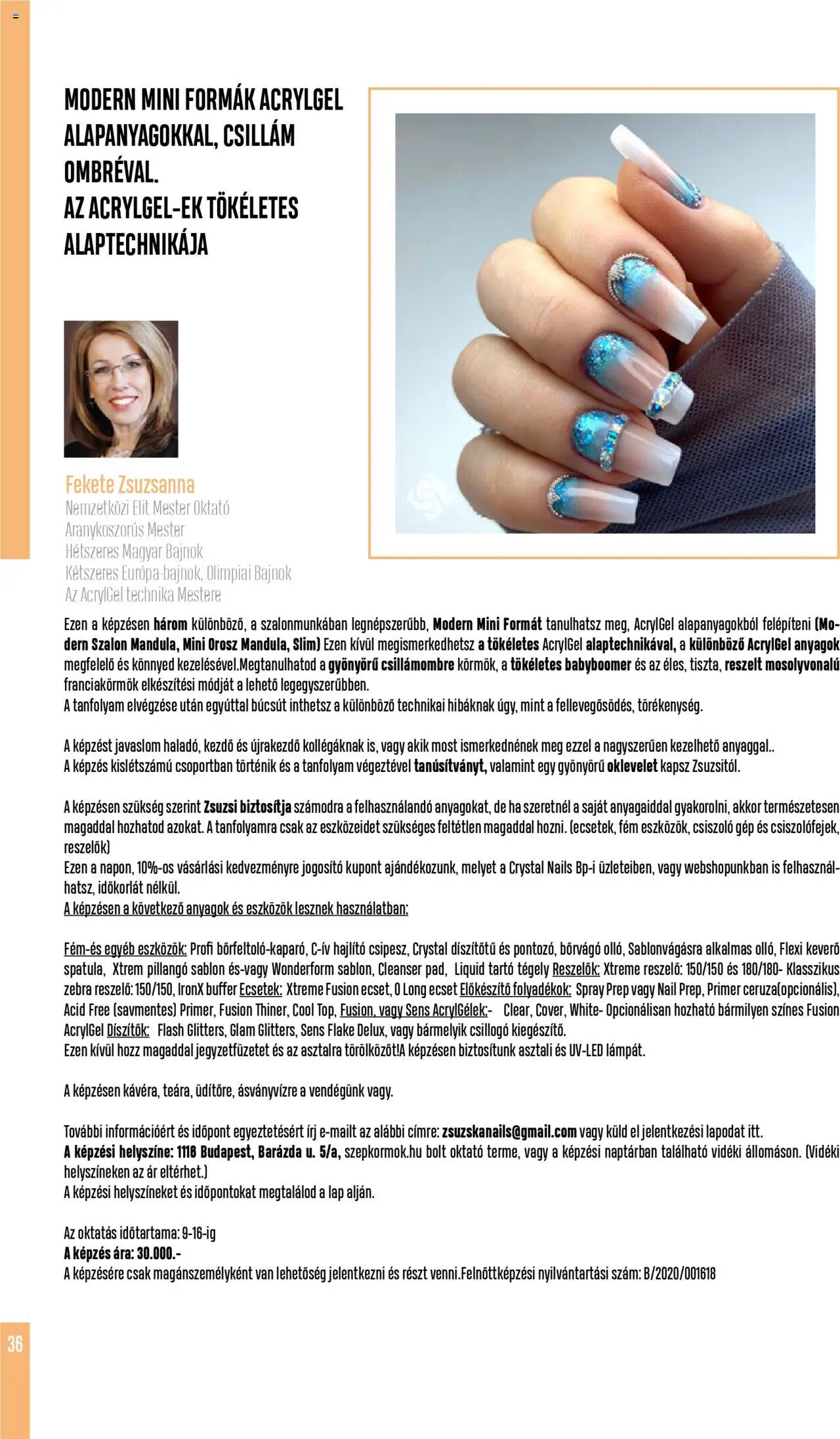 Crystal Nails akciós ujság - amely érvényes a következő dátumtól: 01.06.2025 | Oldal: 36 | Termékek: Keverő, Ecset
