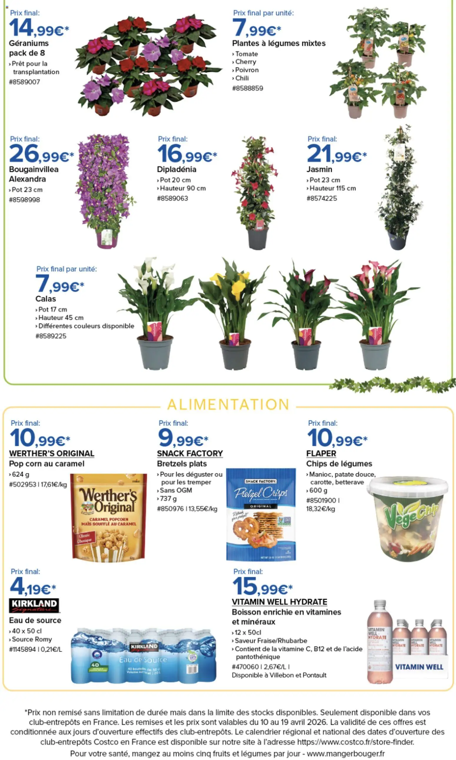 {H1} | Page: 4 | Produits: Calendrier, Mais, Eau de source, Bretzels